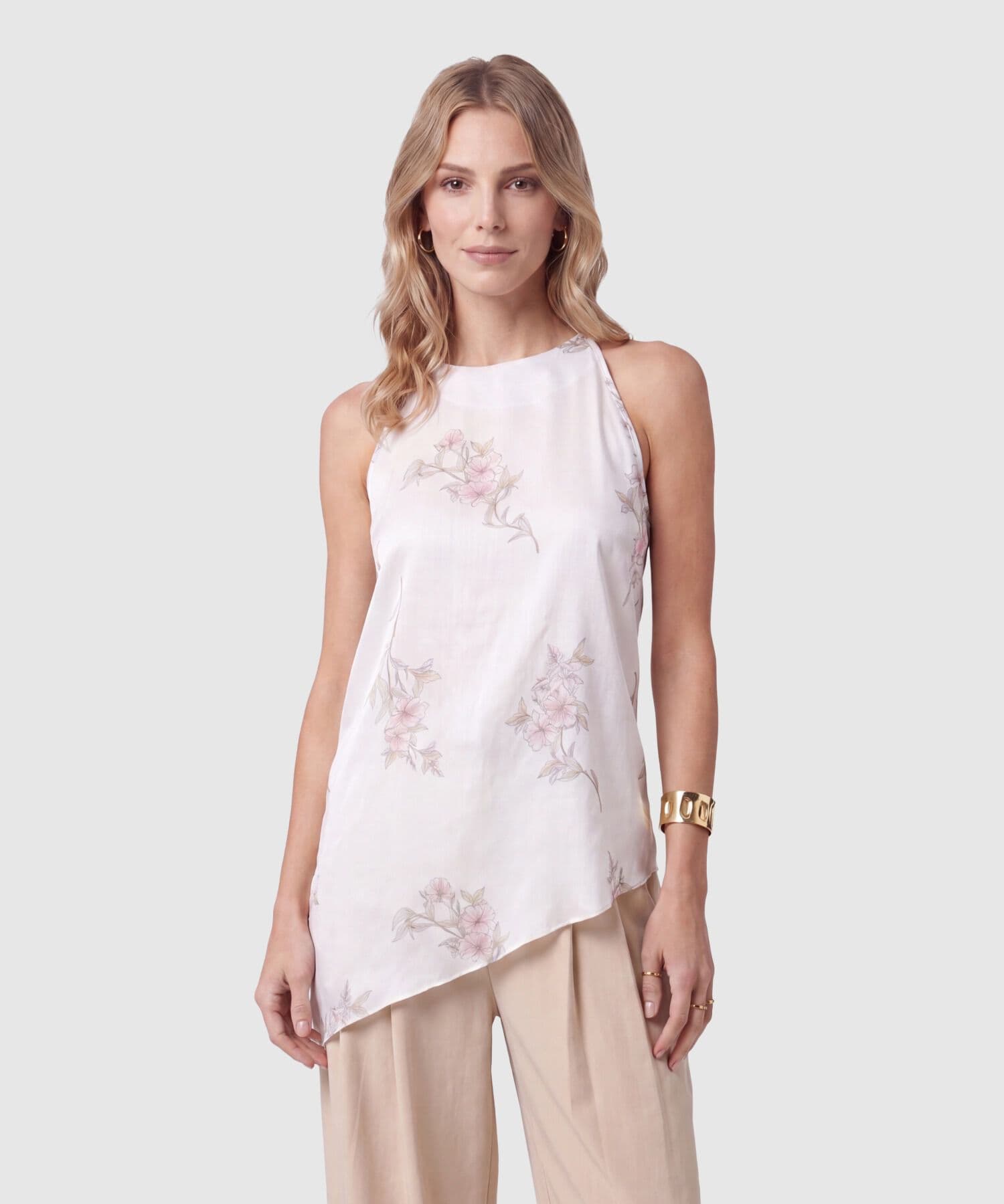 Blusa Selva Minimalista blanco para mujer, vista principal