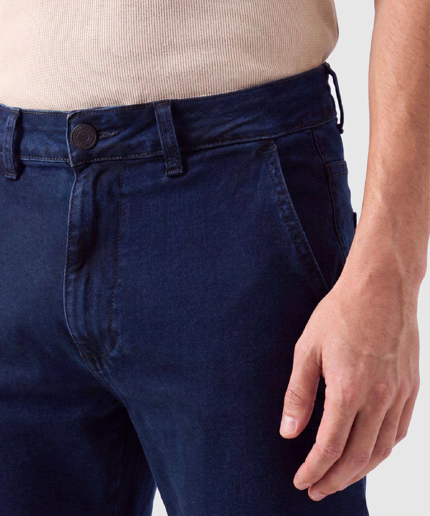 Jean Calima Fluido azul marino para hombre, vista 3