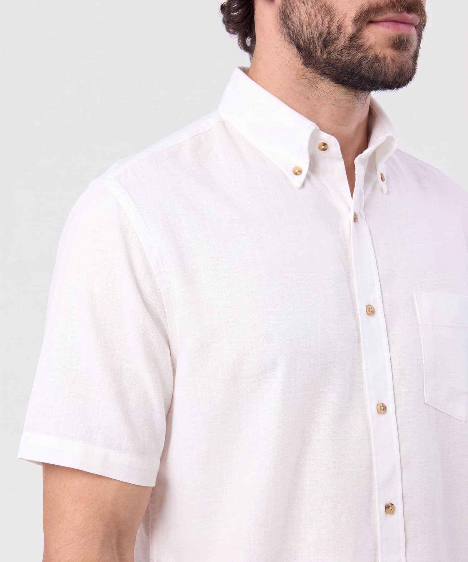 Camisa Río Natural blanco para hombre, vista 3