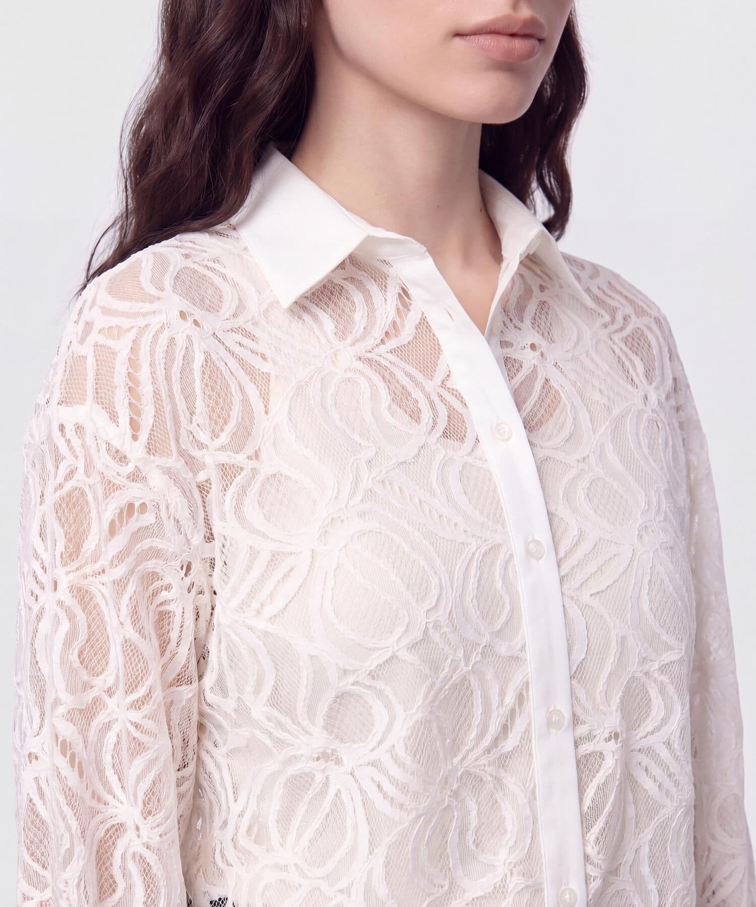 Camisa Serena Fluido blanco para mujer, vista 3