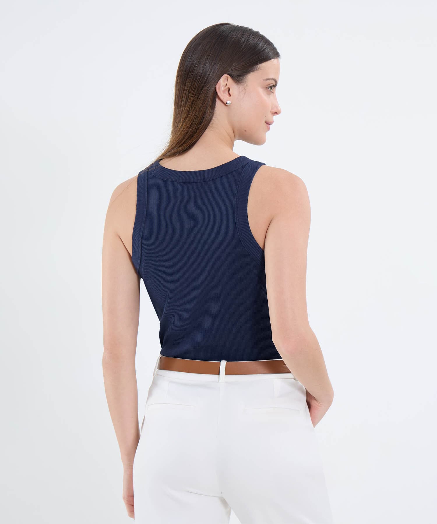 Camiseta Tierra Urbano azul marino para mujer, vista 4