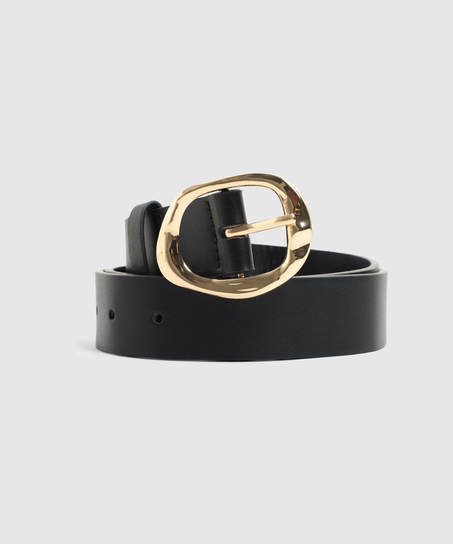Cinturón Violeta Minimalista negro para mujer, vista 3