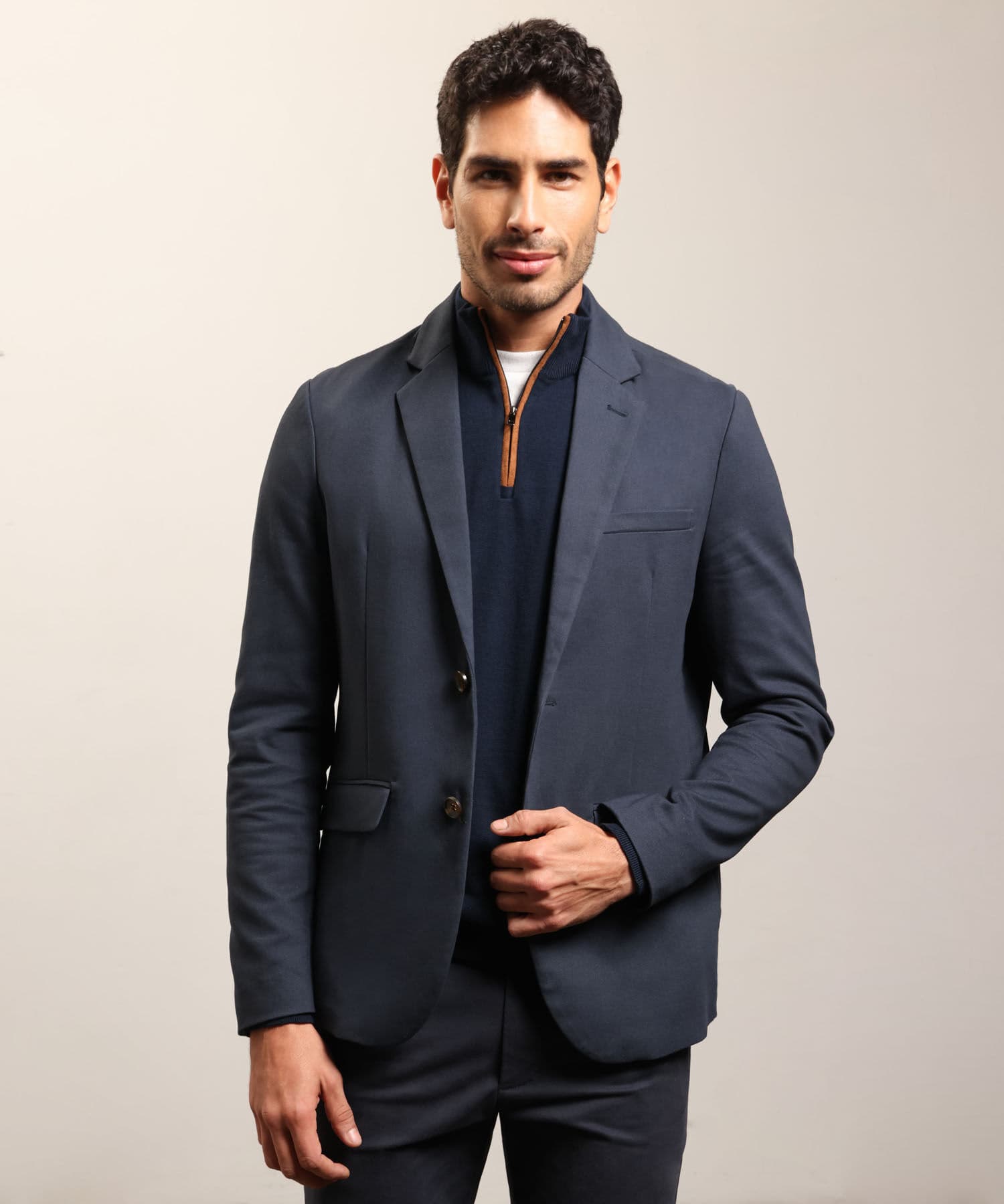 Chaqueta Isadora Minimalista azul marino para hombre, vista principal