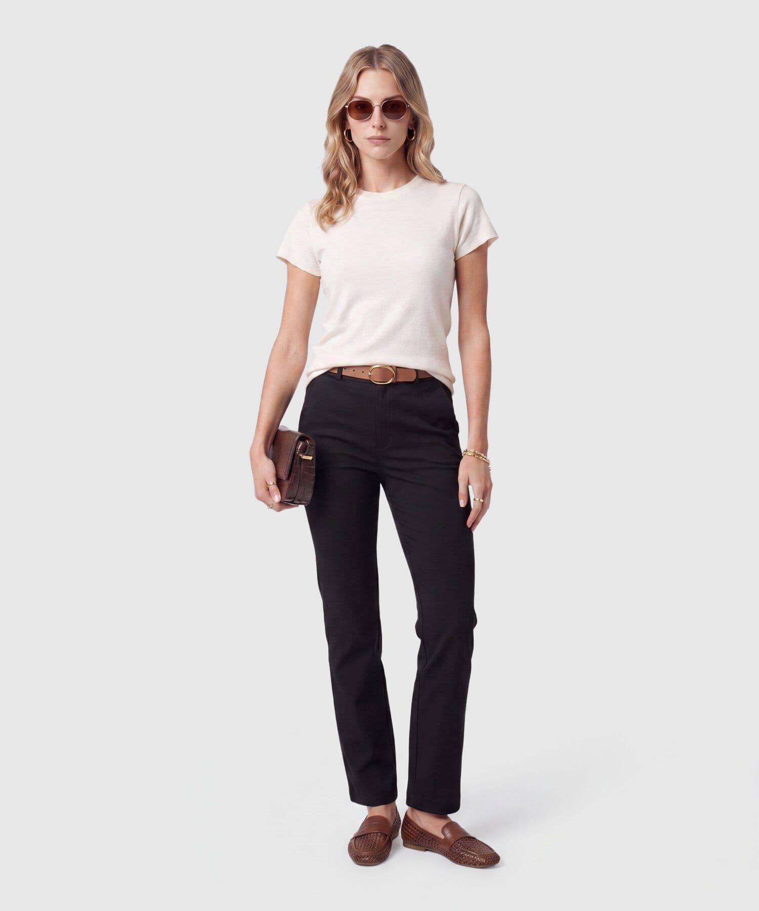 Camiseta Guayacán Fluido blanco para mujer, vista 2
