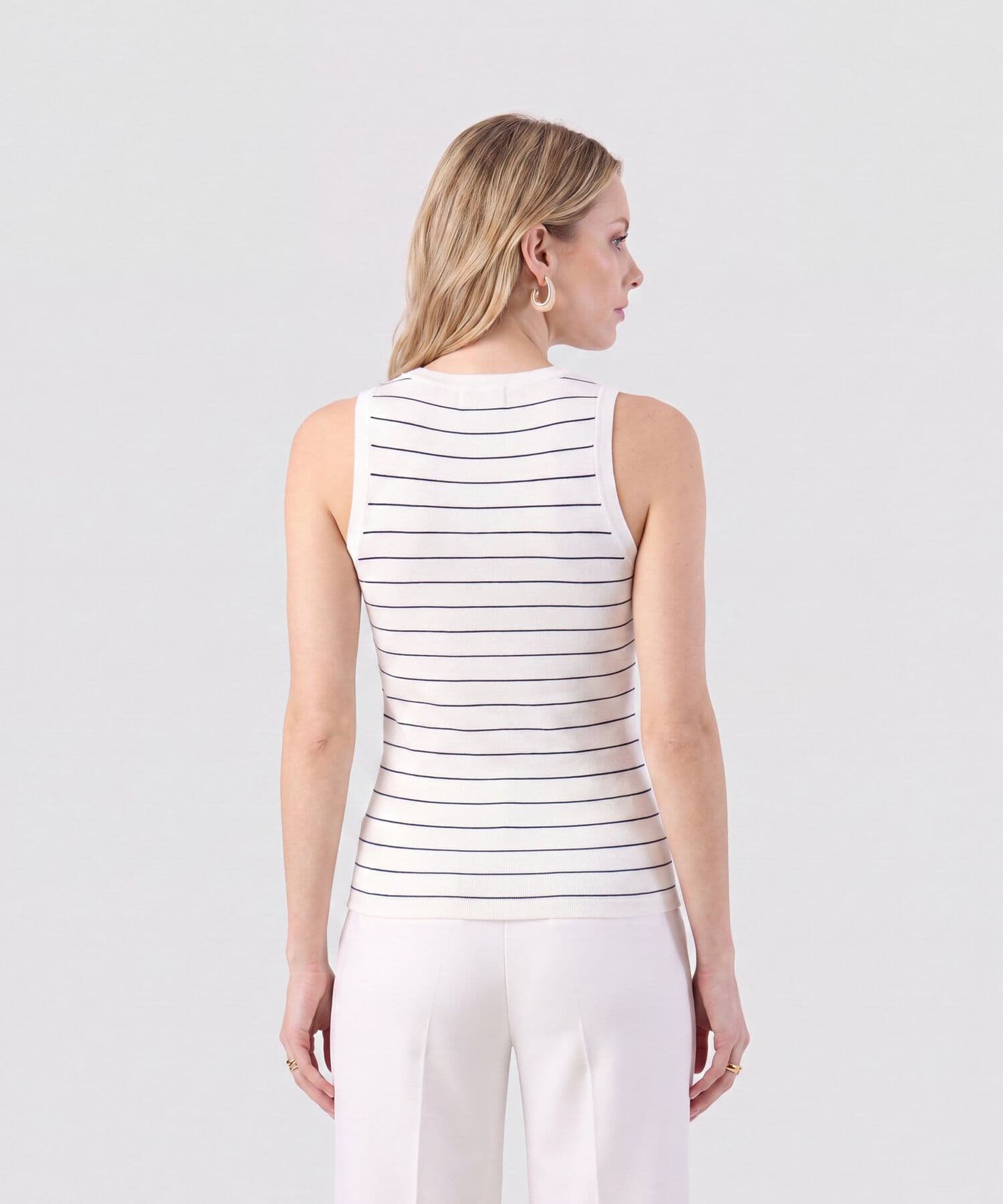Camiseta Río Texturizado blanco para mujer, vista 4