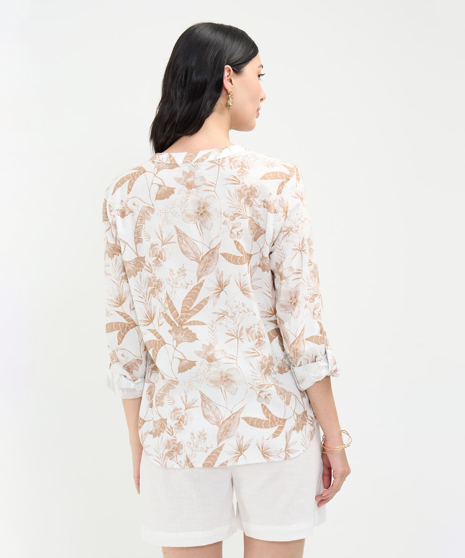 Blusa Siena Relajado café para mujer, vista 4