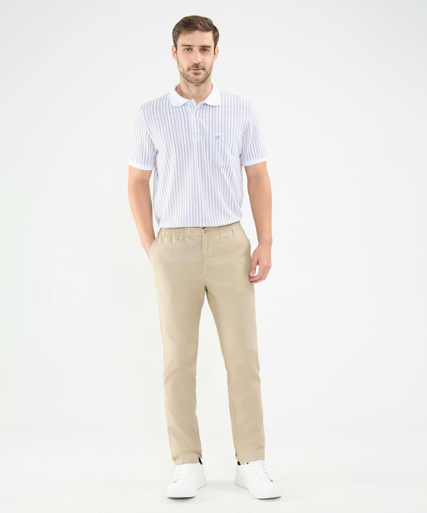Pantalón Cauce Edición Lino arena para hombre, vista 2