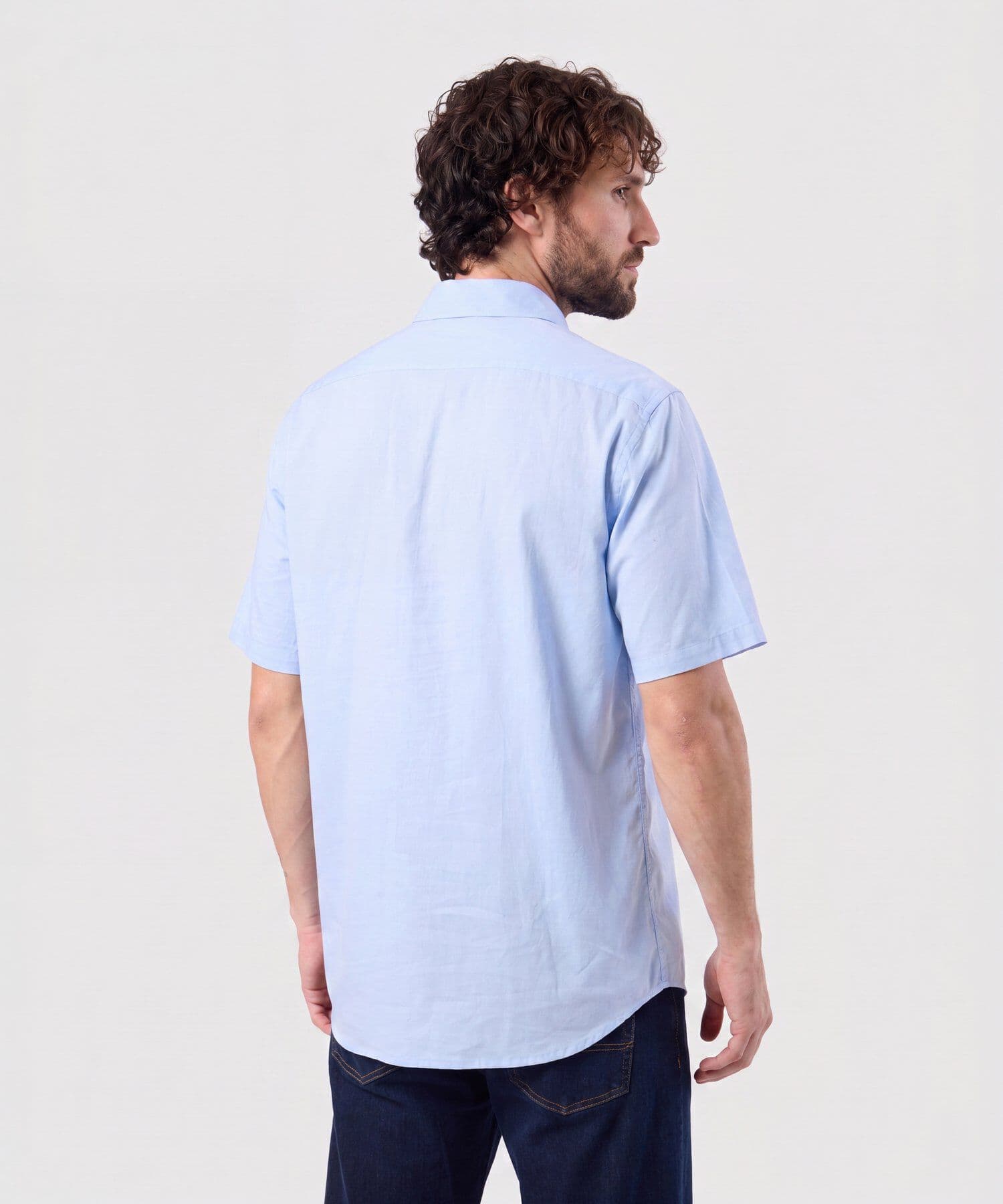 Camisa Azahar Contemporáneo azul marino para hombre, vista 4