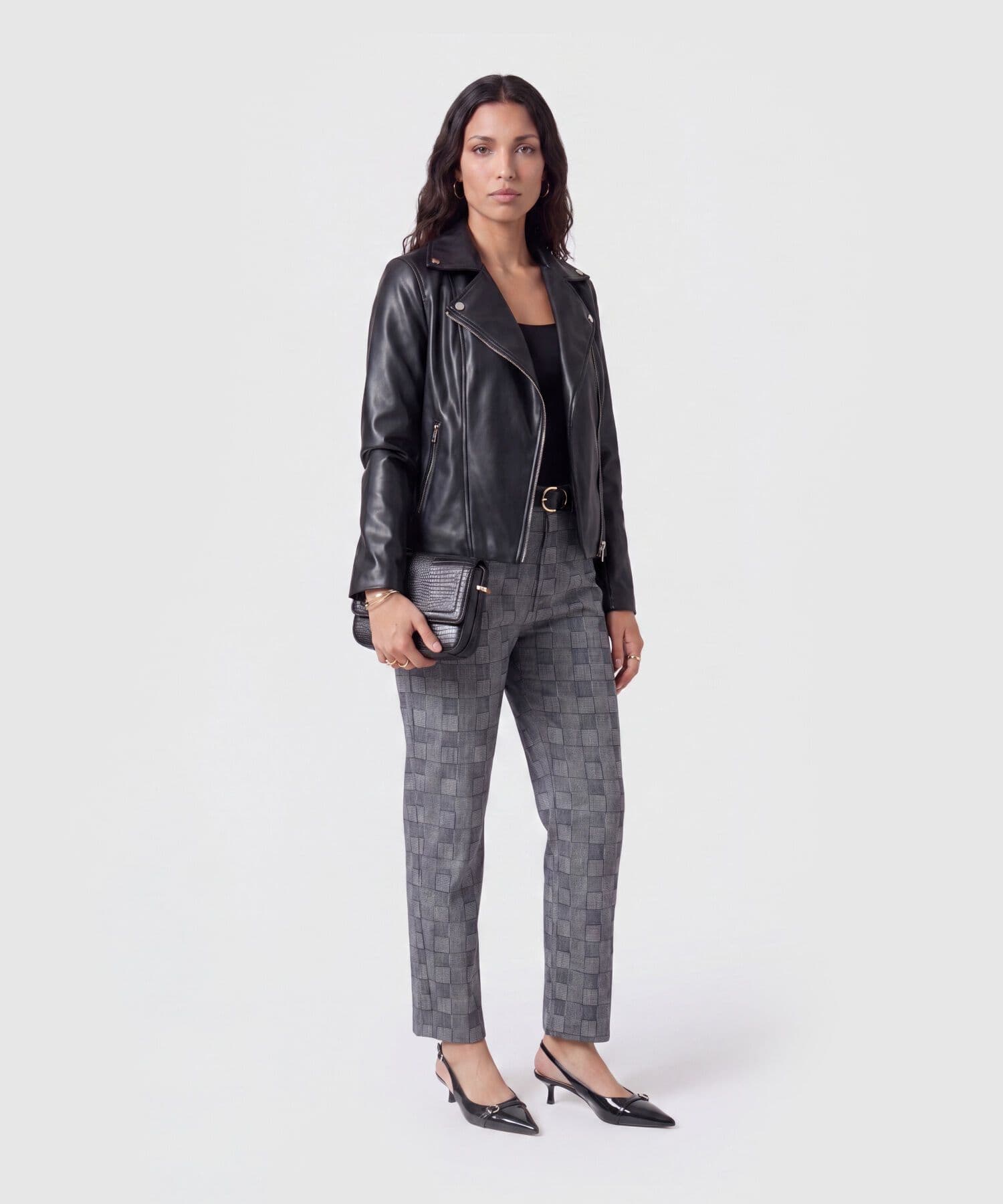 Pantalón Carmín Fluido gris humo para mujer, vista 2