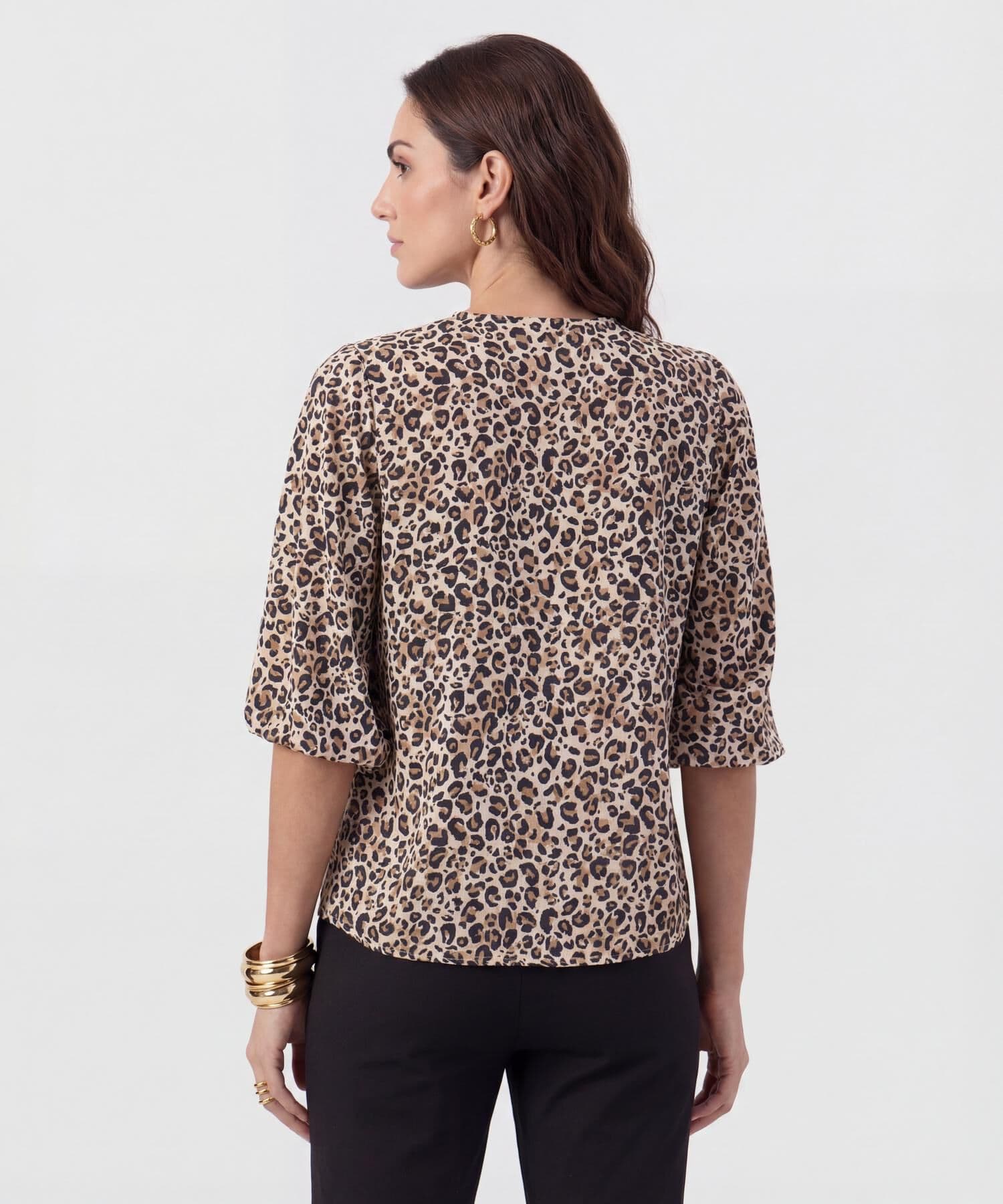 Blusa Encanto de Ciudad café para mujer, vista 4
