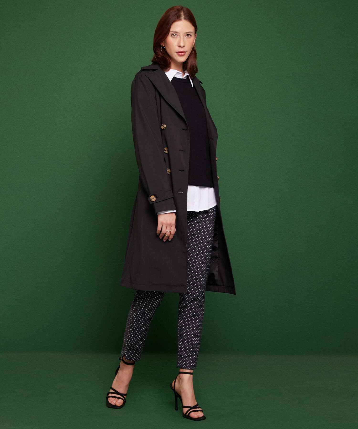 Pantalón Cauce Contemporáneo negro para mujer, vista 2