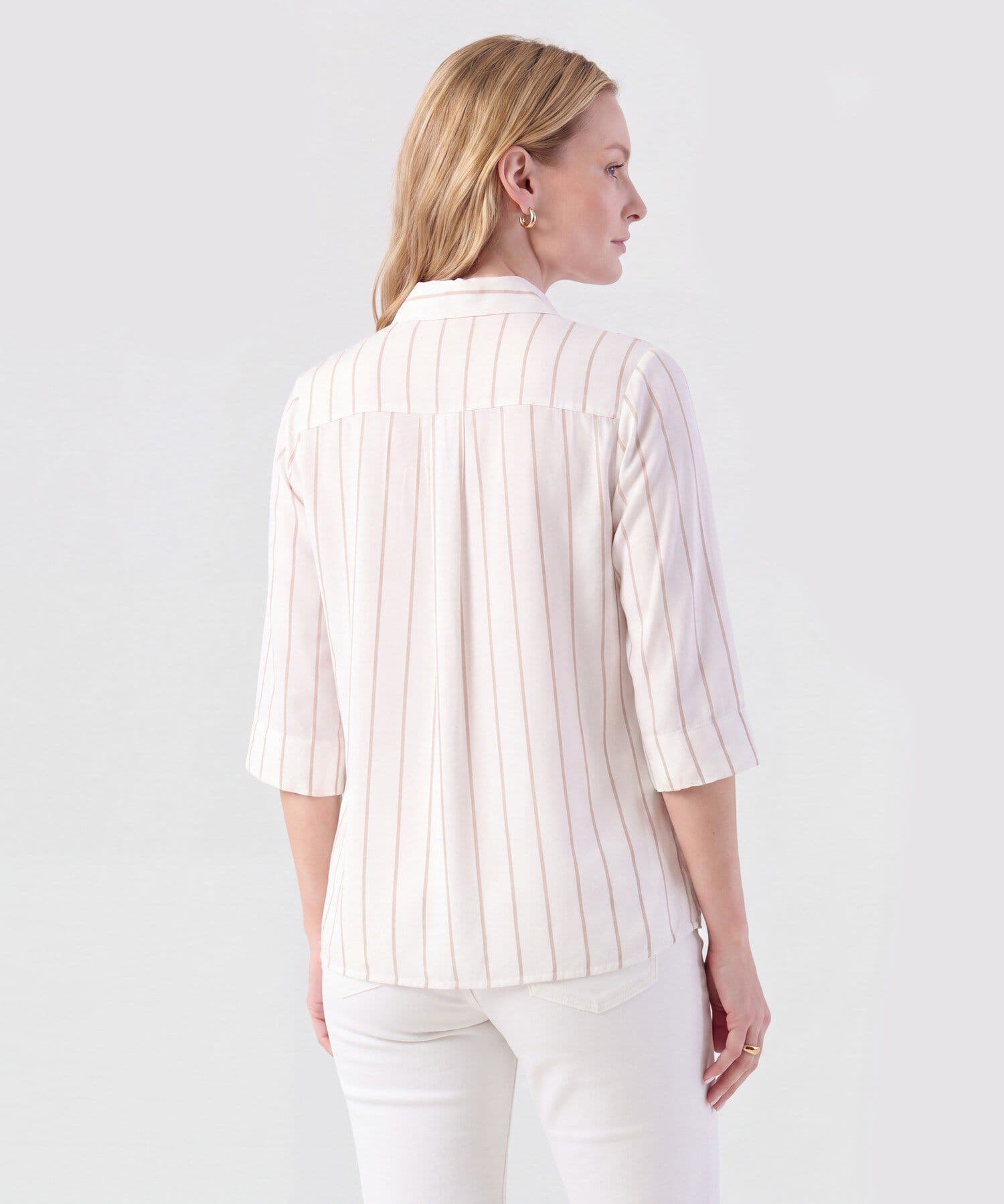 Blusa Dorada Ligero blanco para mujer, vista 4