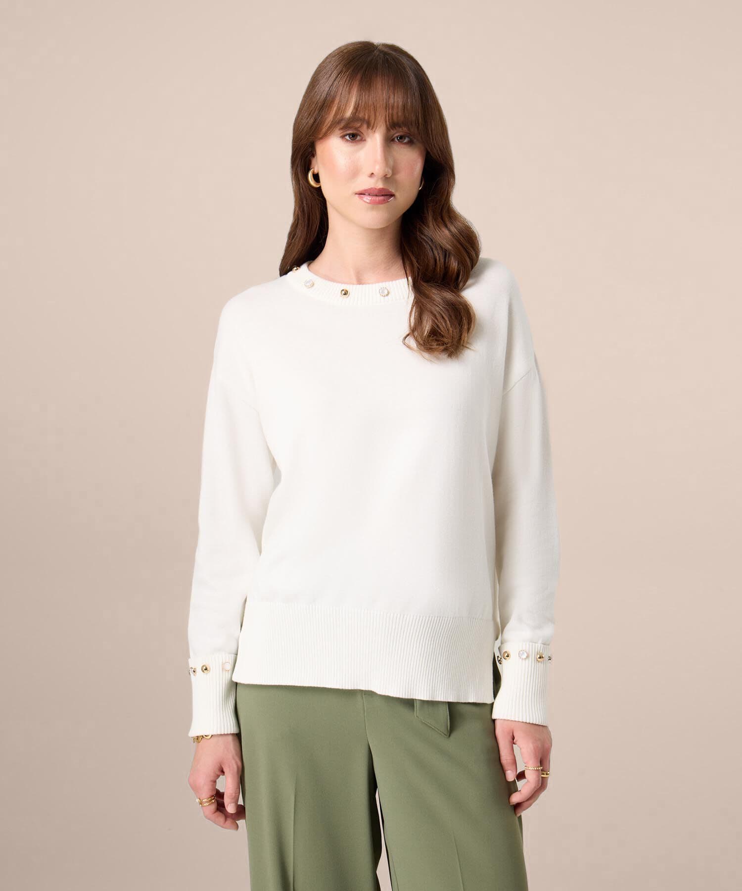 Buzo Bahía Urbano blanco para mujer, vista 3