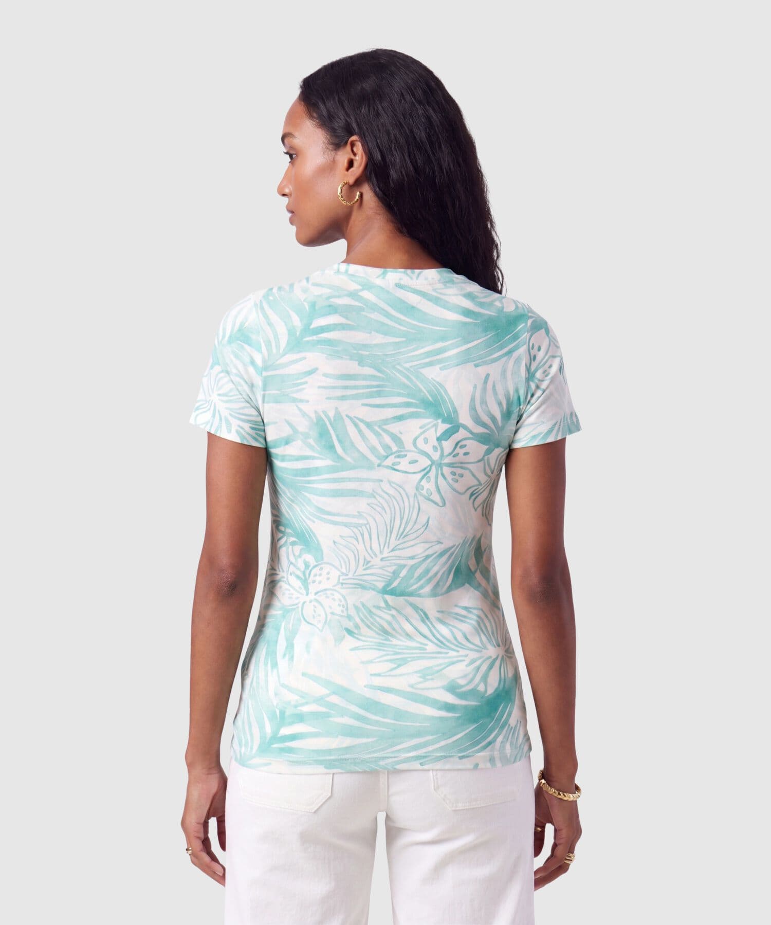 Camiseta Violeta Natural azul marino para mujer, vista 4