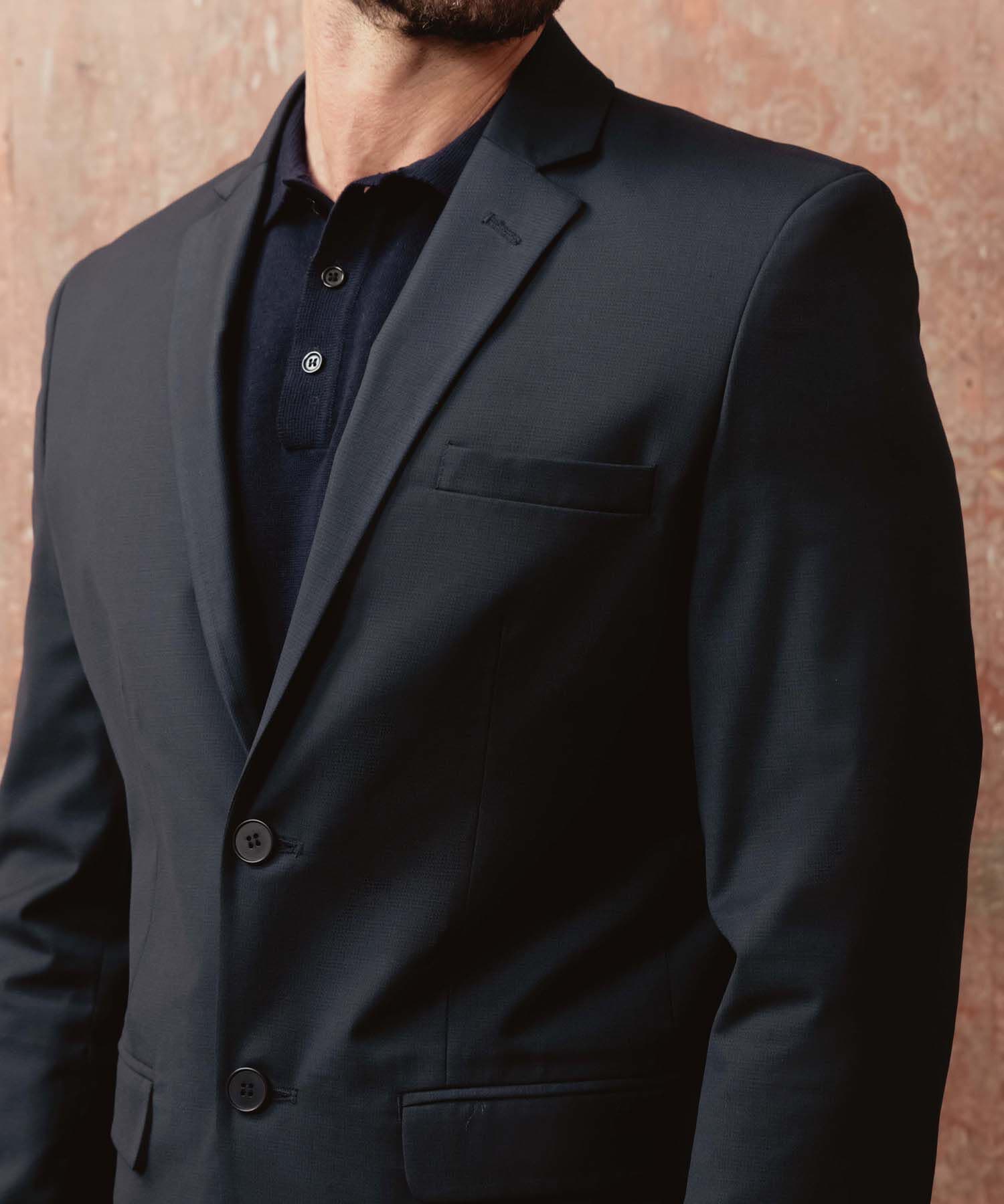 Chaqueta Marfil Natural azul marino para hombre, vista 3