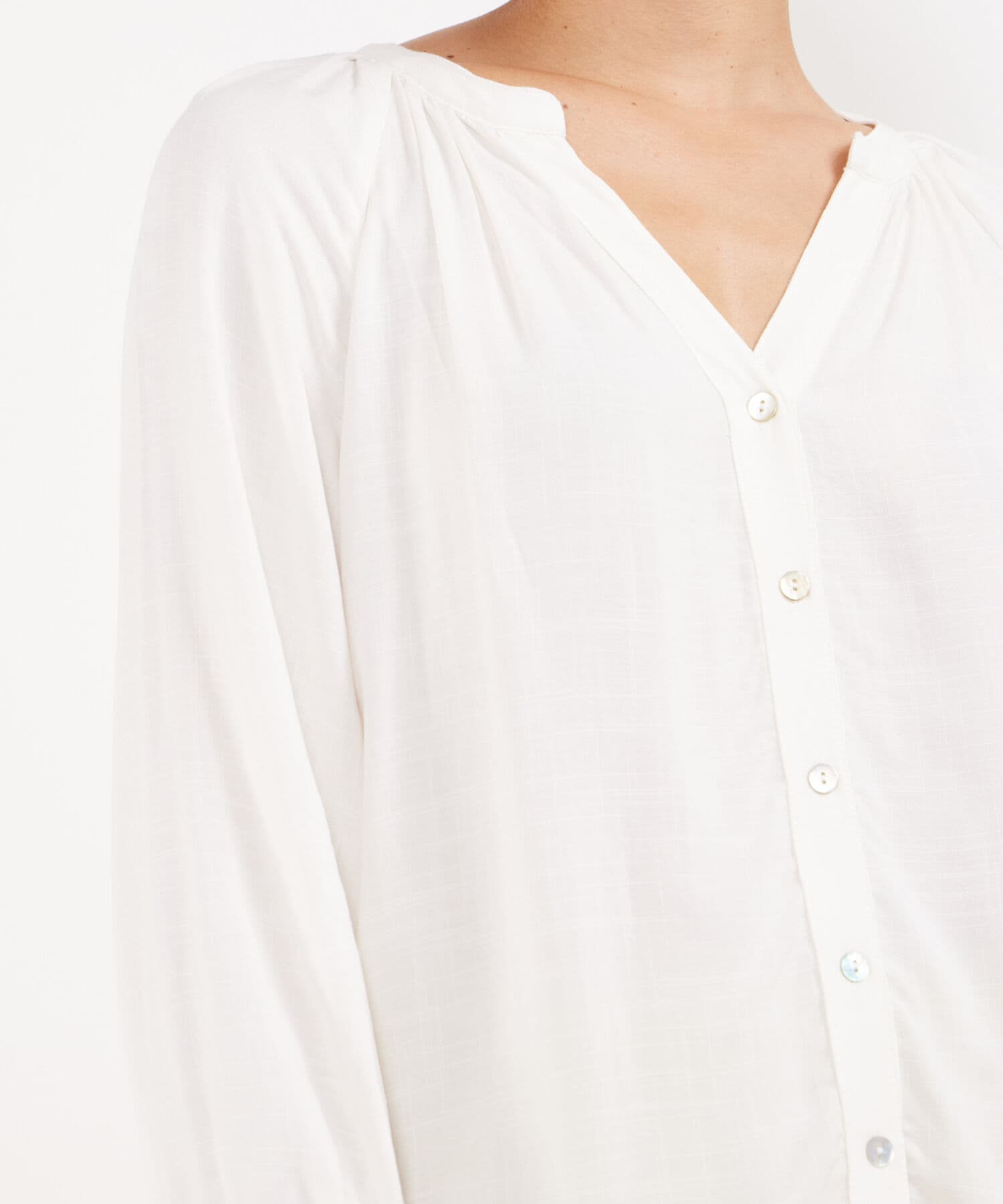 Blusa Violeta de Ciudad blanco para mujer, vista 3