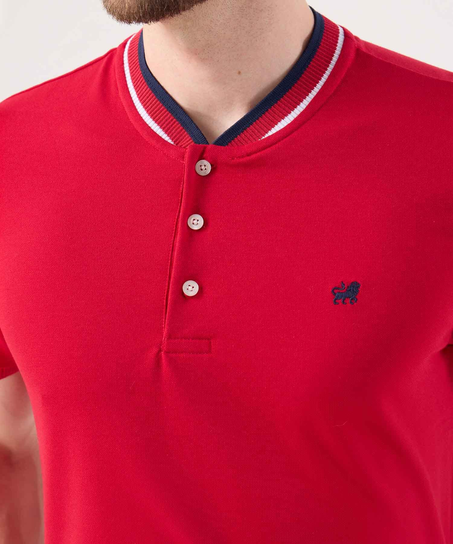 Polo Marfil Contemporáneo rojo granada para hombre, vista 3