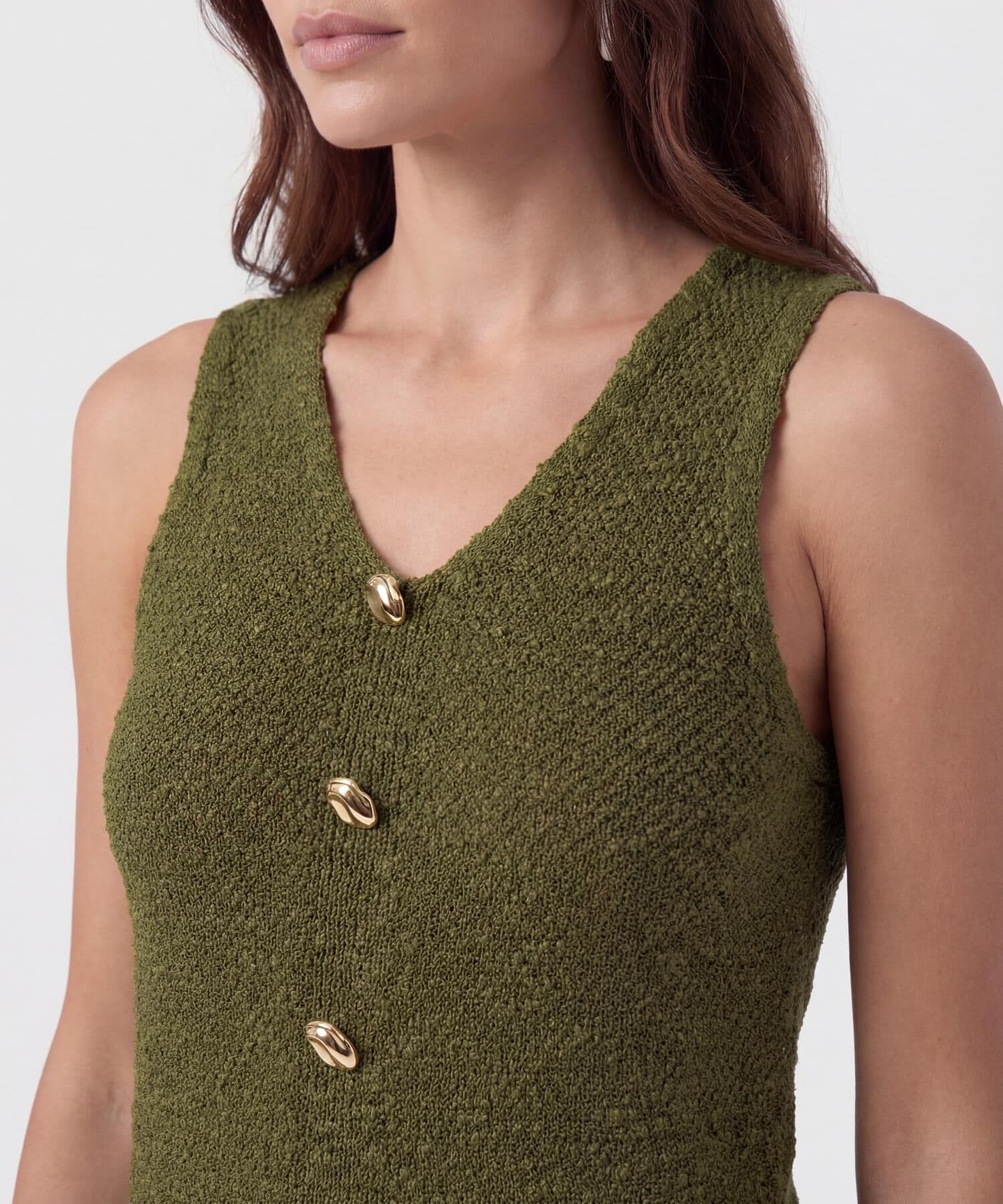 Buzo Cobalto de Noche verde oliva para mujer, vista 3