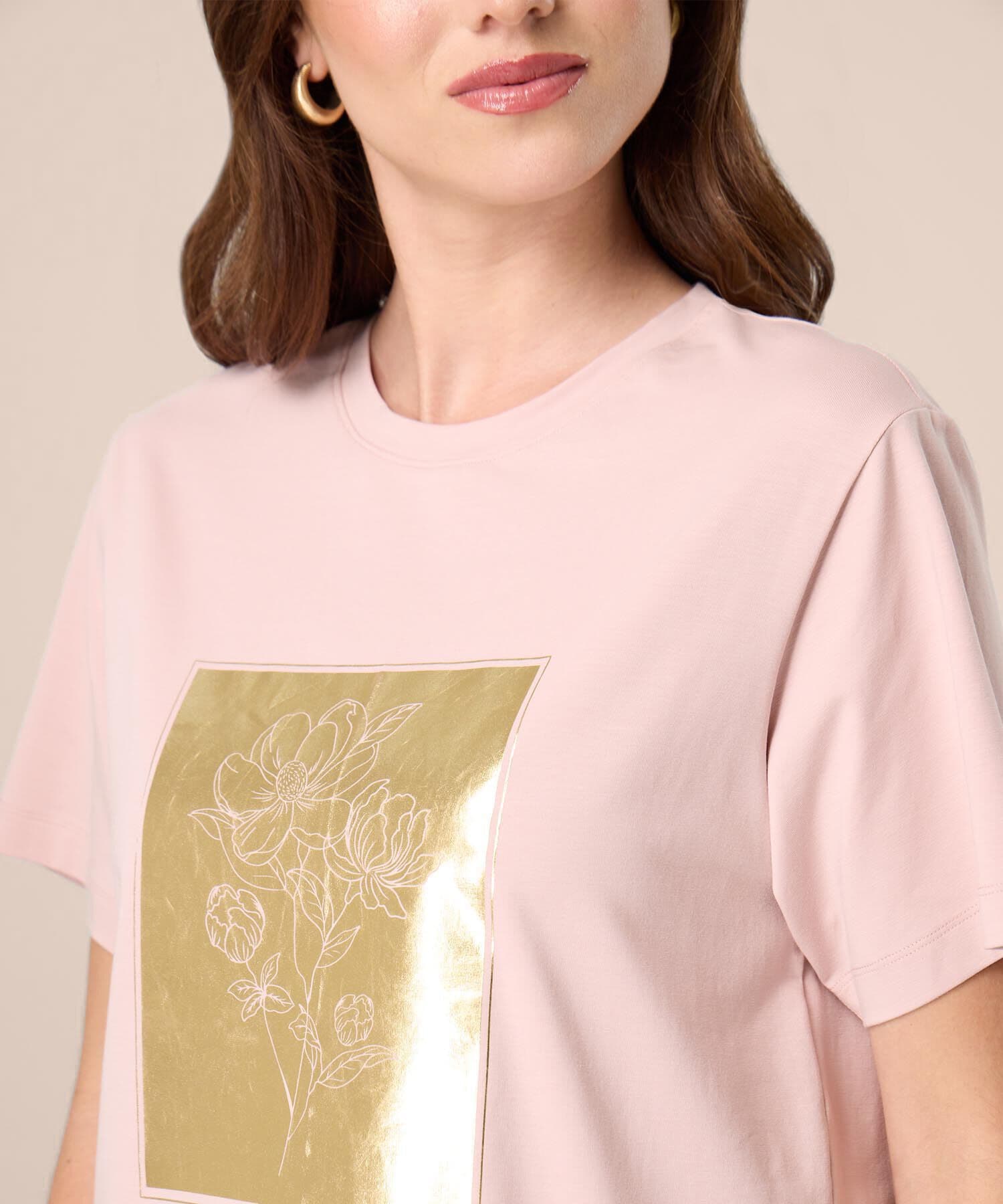Camiseta Cauce Texturizado rosa empolvado para mujer, vista 3
