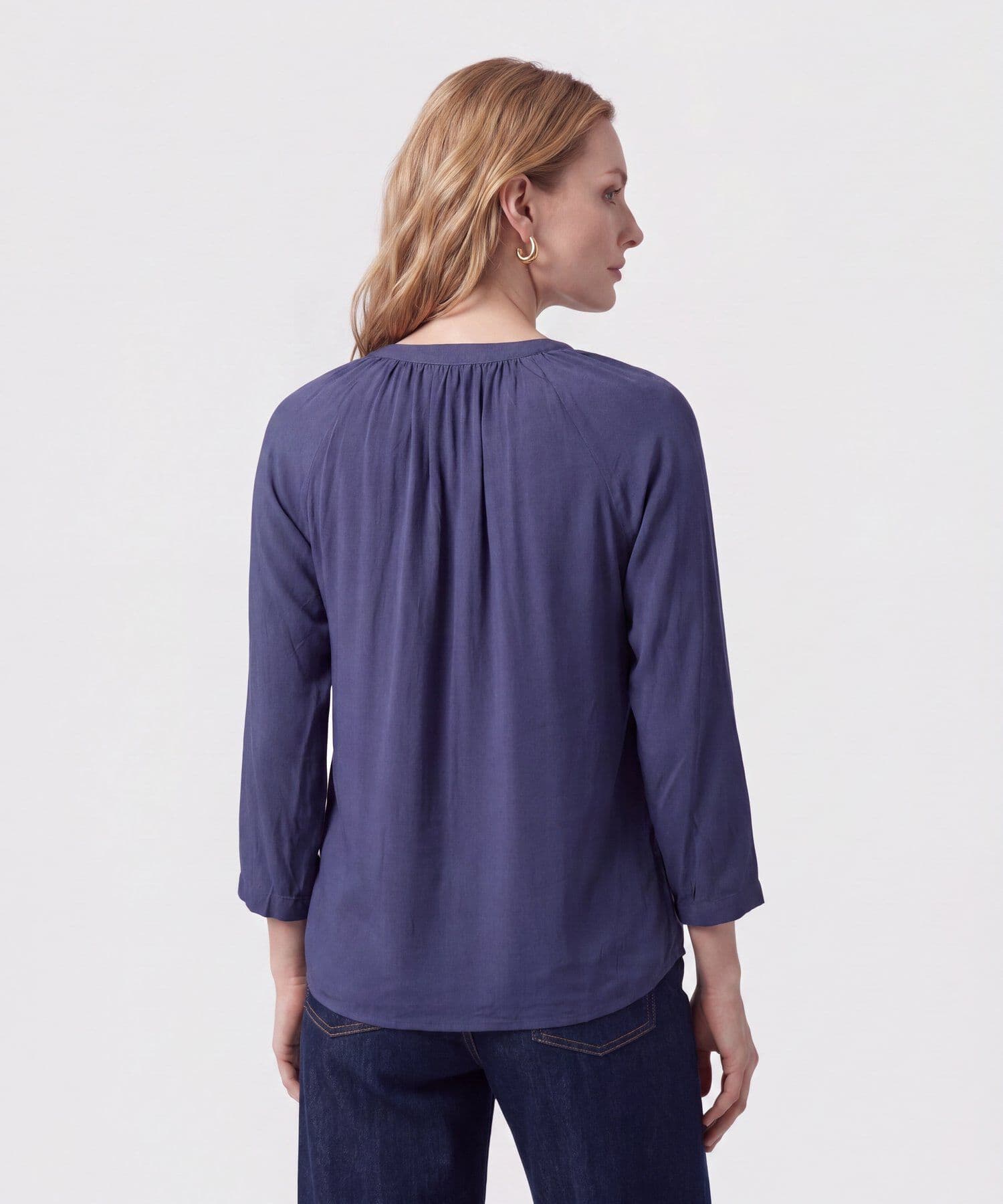 Blusa Valle Clásico azul marino para mujer, vista 4