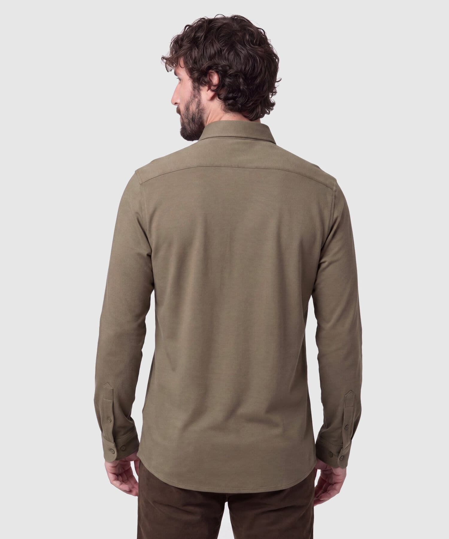 Camisa Valle Esencial verde oliva para hombre, vista 4