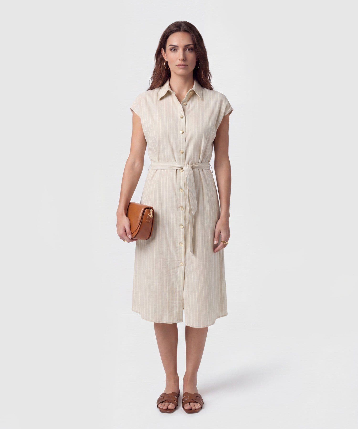Vestido Coral de Día verde oliva para mujer, vista principal