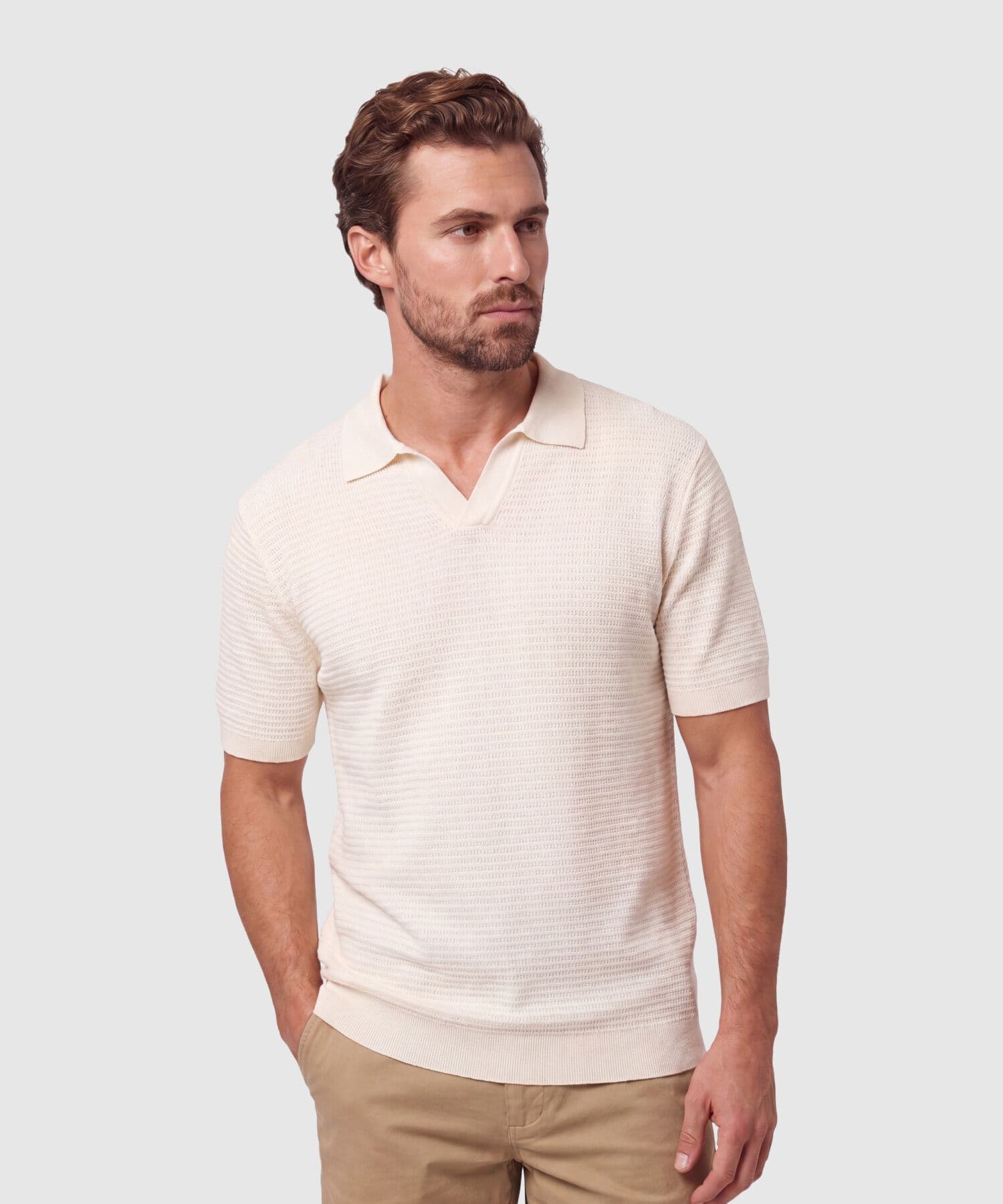 Polo Oliva Natural naranja para hombre, vista principal