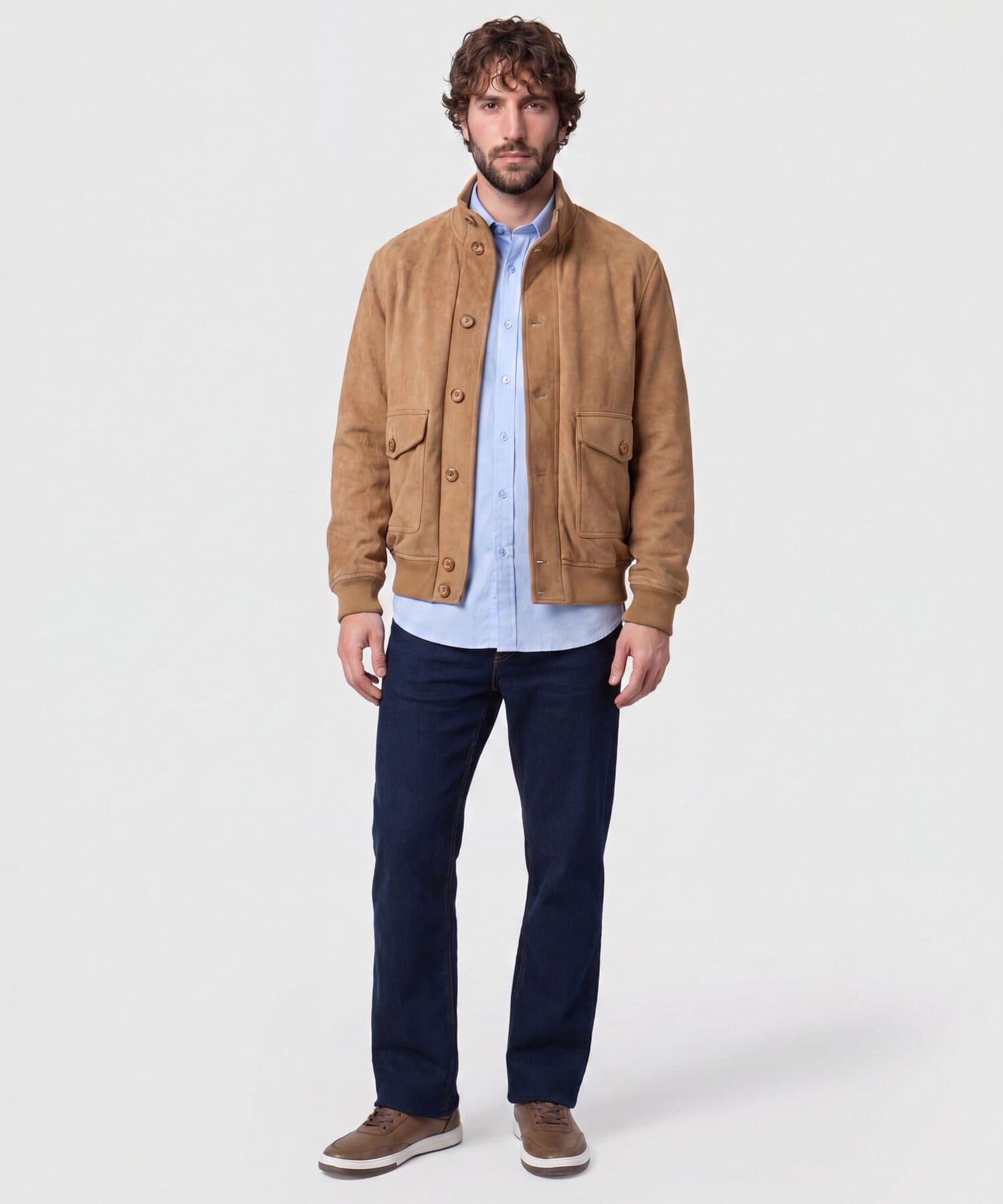Camisa Azahar Contemporáneo azul marino para hombre, vista 2