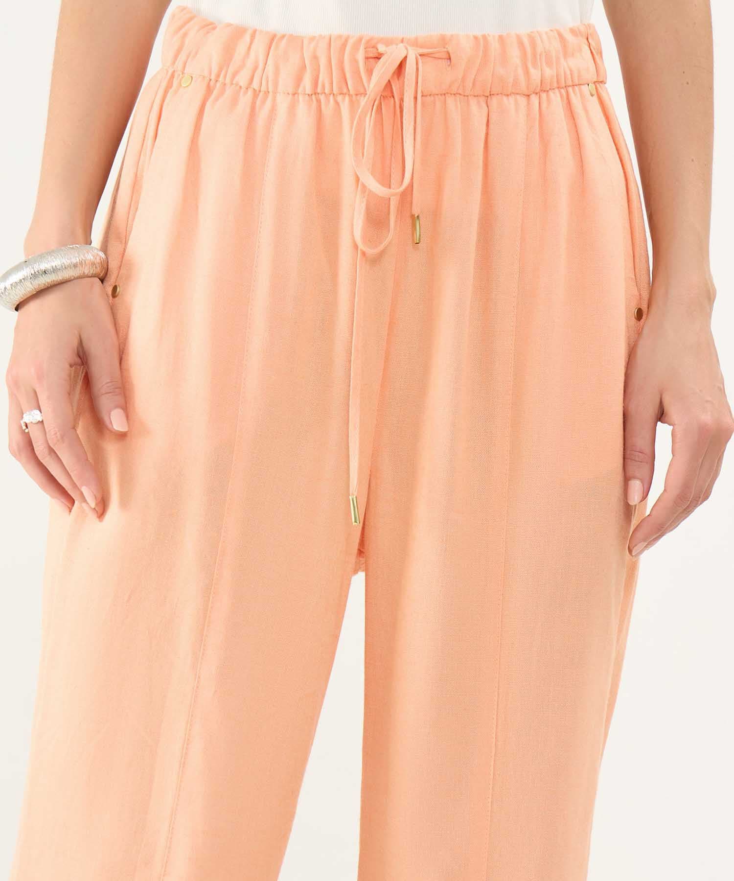 Pantalón Celeste Esencial naranja para mujer, vista 3