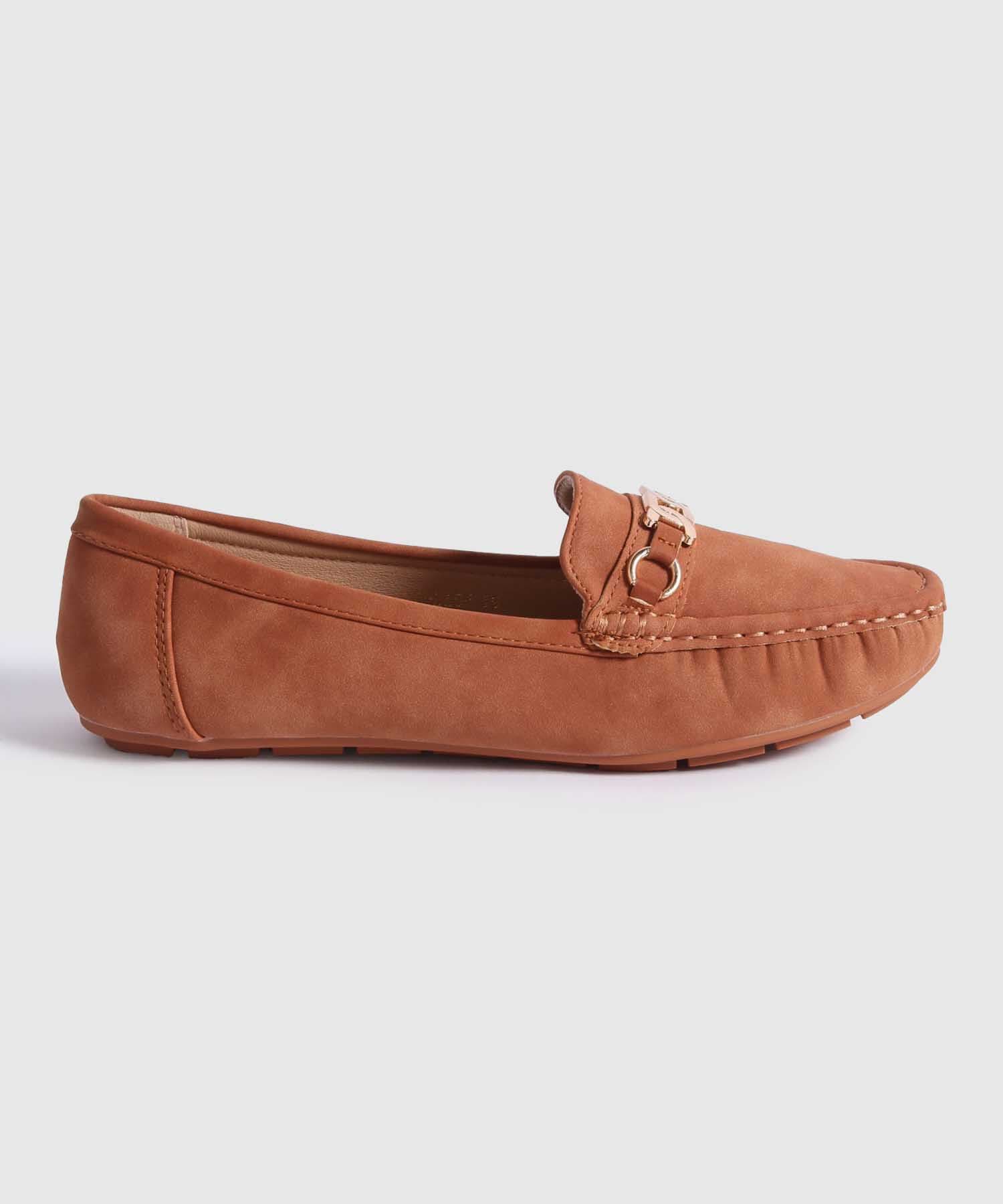 Mocasines Marfil de Ciudad café para mujer, vista principal
