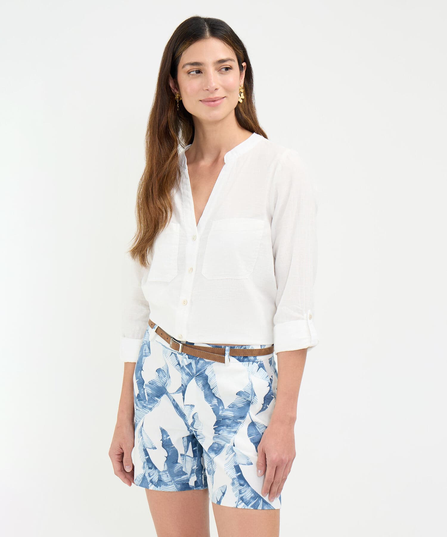 Blusa Sabana Contemporáneo blanco para mujer, vista principal