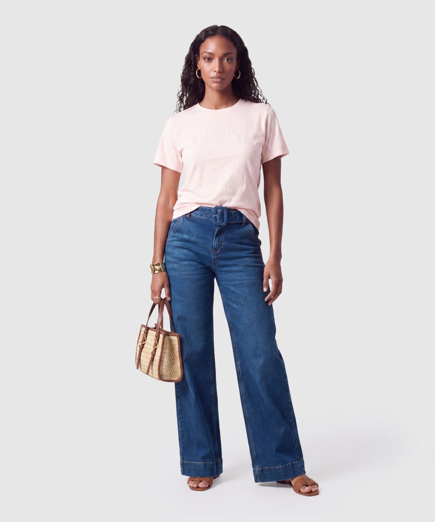 Camiseta Sierra Clásico rosa empolvado para mujer, vista 2