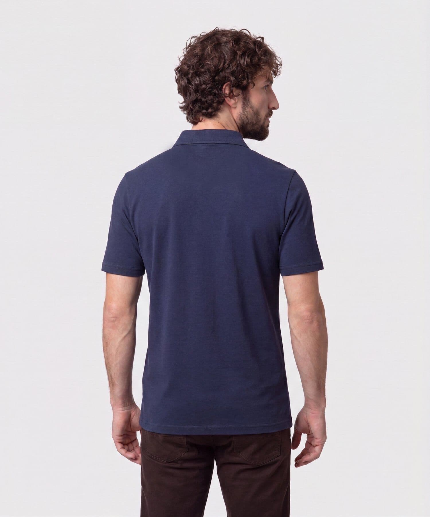 Polo Flora Suave azul marino para hombre, vista 4