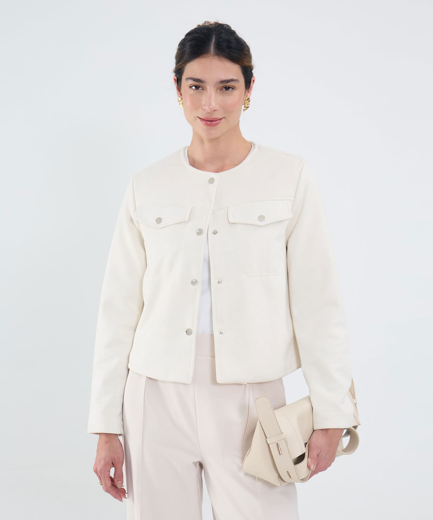 Chaqueta Emilia Minimalista vinotinto para mujer, vista principal