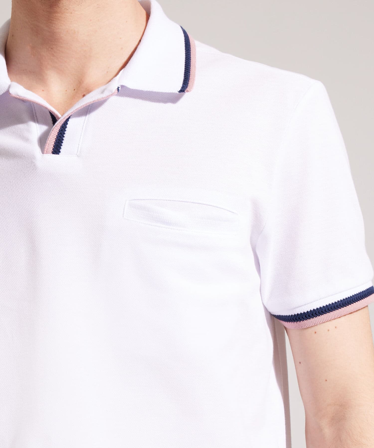 Polo Violeta de Día blanco para hombre, vista 2