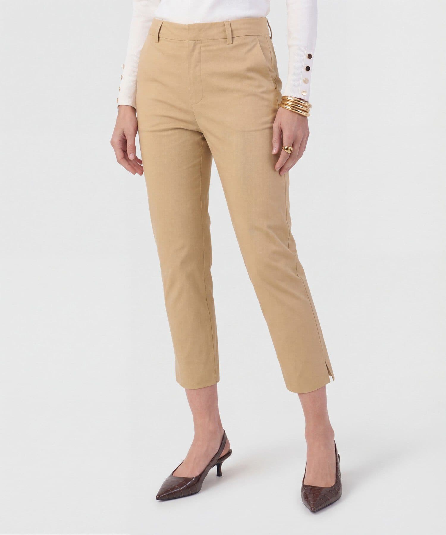 Pantalón Valentina Minimalista café para mujer, vista principal