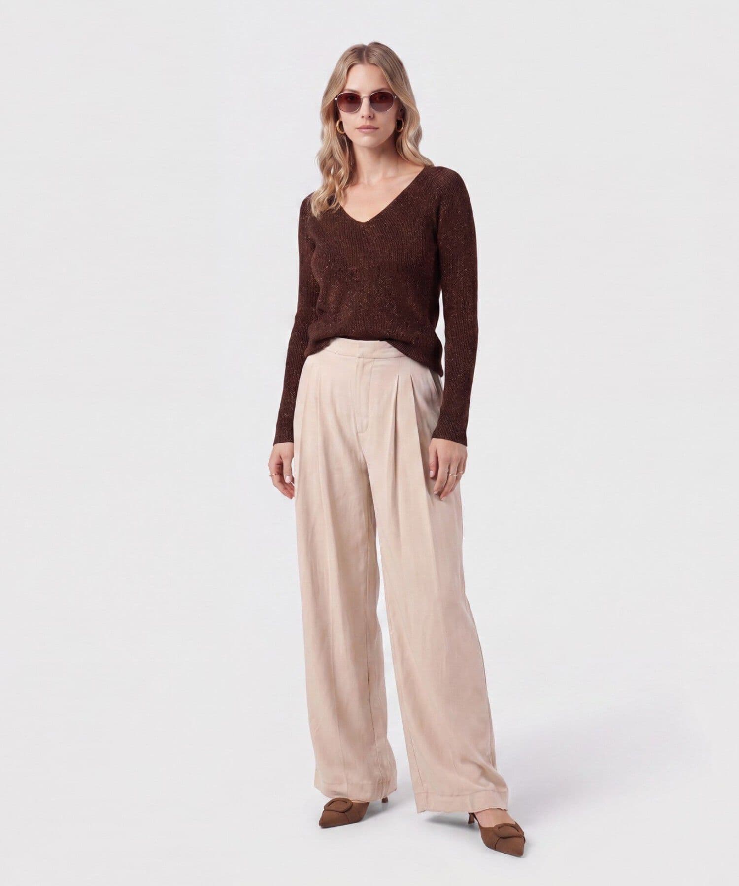 Buzo Celeste Suave café para mujer, vista 2