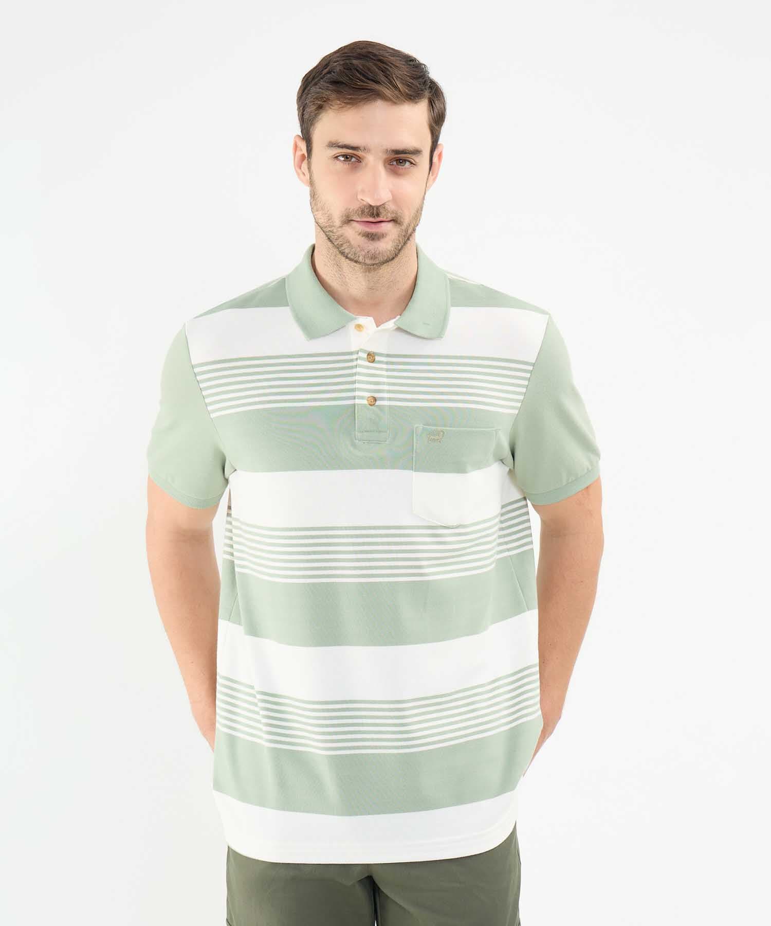Polo Cauce Contemporáneo verde oliva para hombre, vista principal