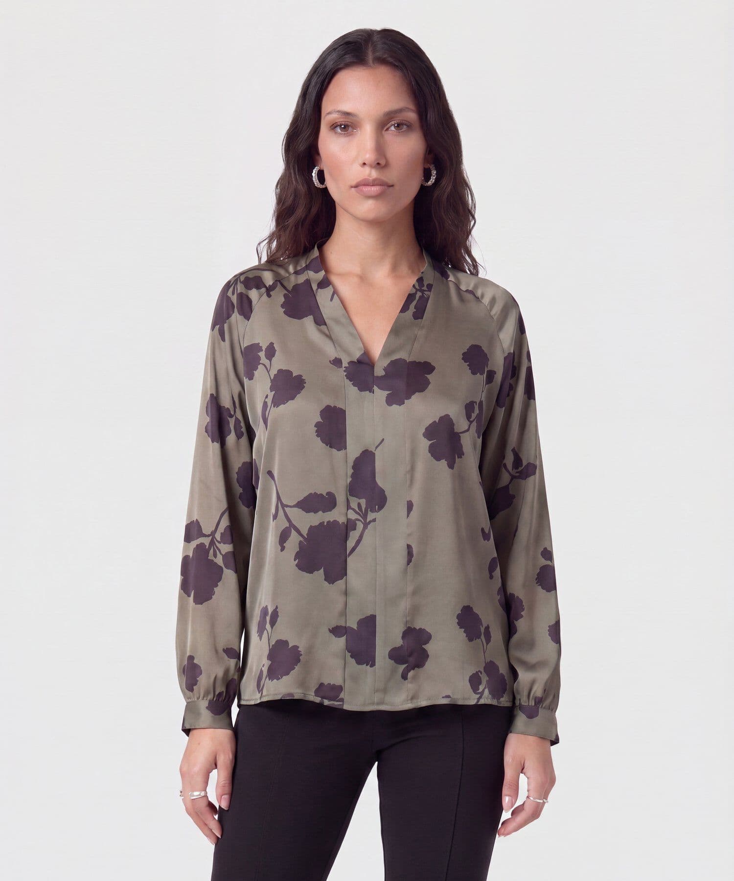 Blusa Julieta de Día verde oliva para mujer, vista principal