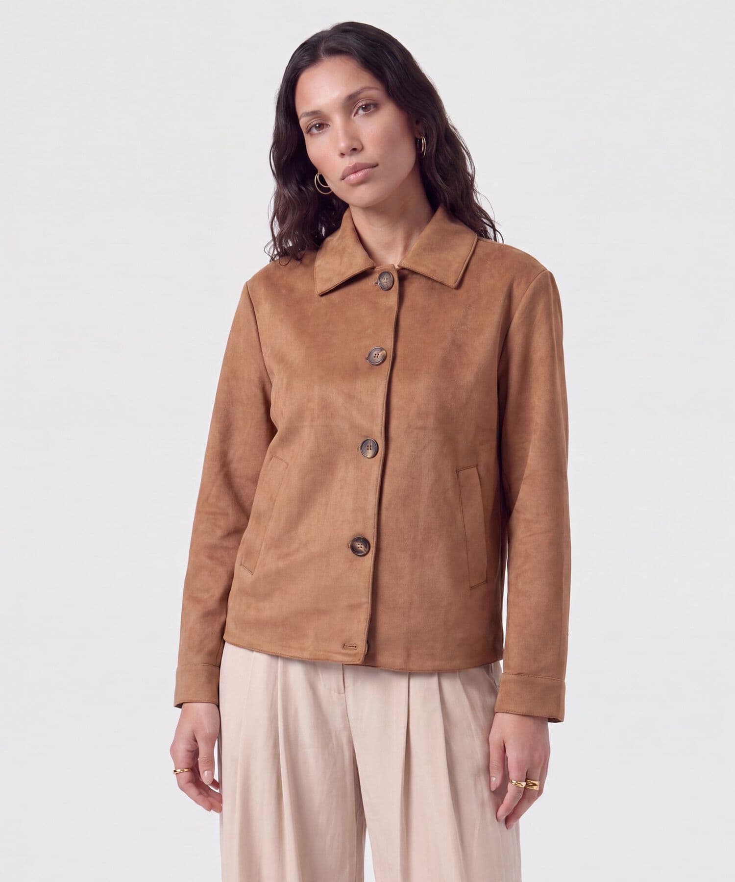 Chaqueta Lumbre Natural café para mujer, vista principal