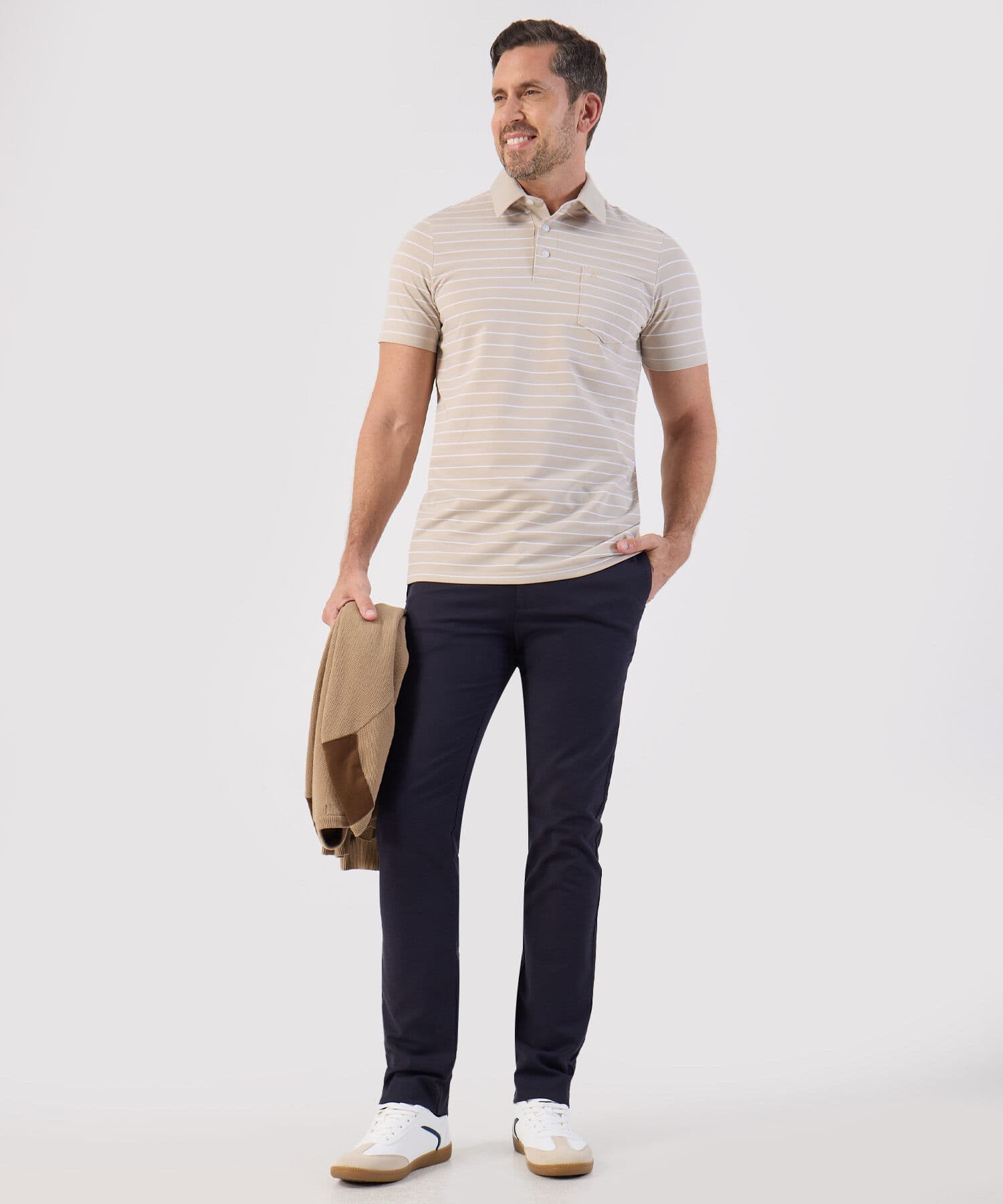 Polo Cauce Edición Lino arena para hombre, vista 2
