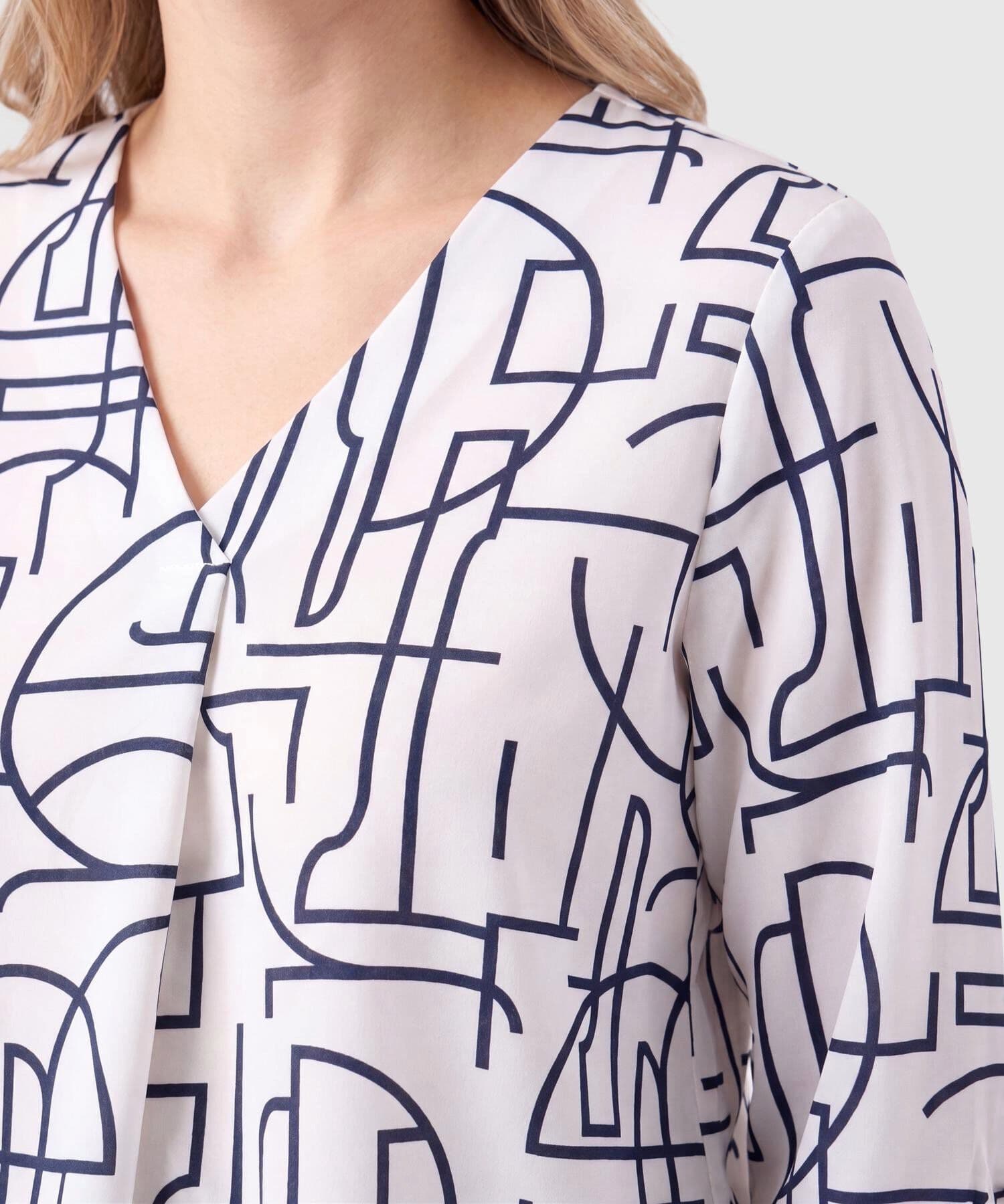 Blusa Sierra Fluido blanco para mujer, vista 3