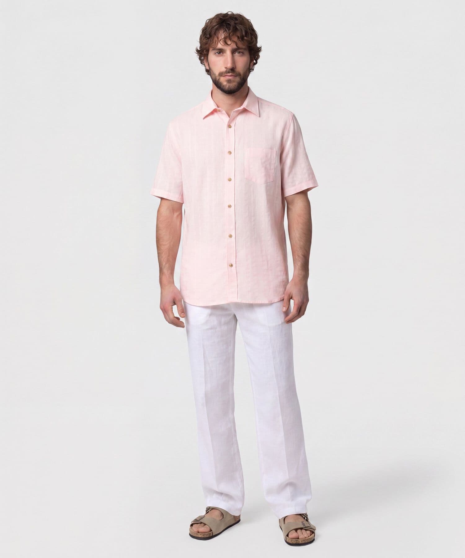 Camisa Renata Ligero rosa empolvado para hombre, vista 2