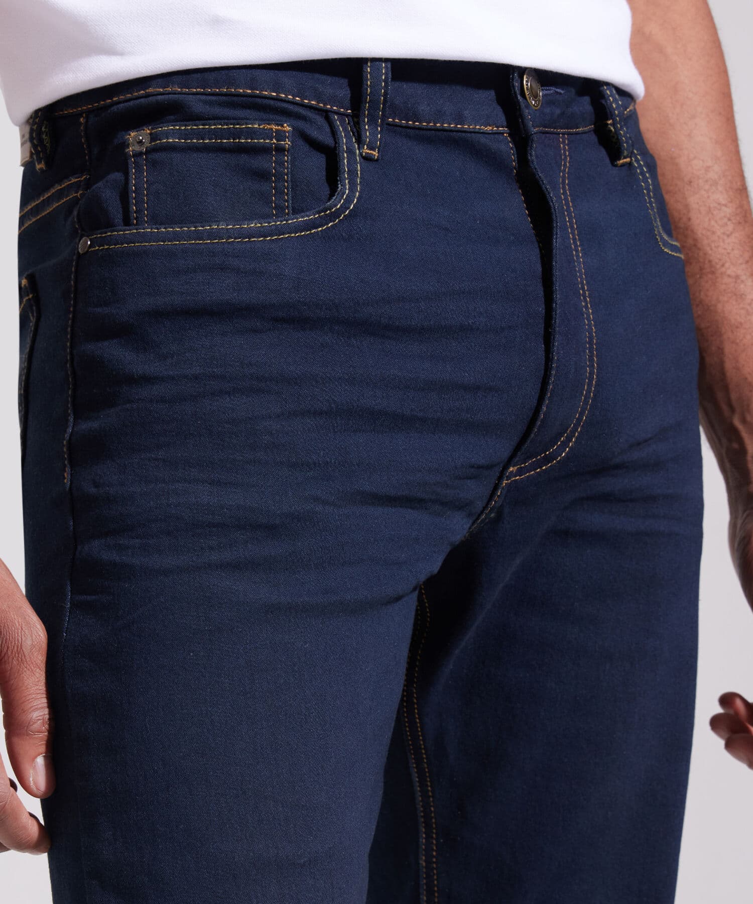 Jean Lumbre Texturizado azul marino para hombre, vista 3