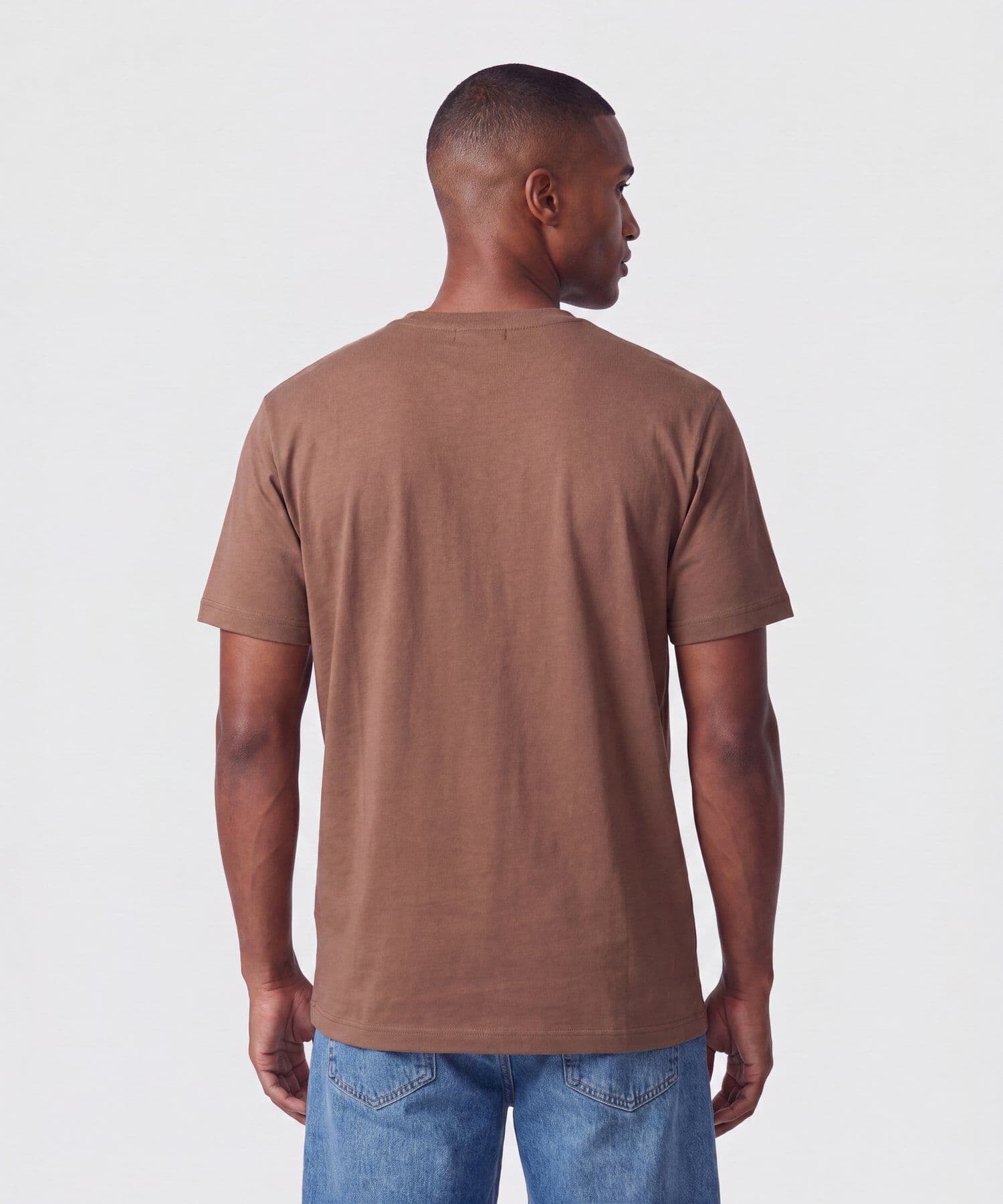 Camiseta Palma Texturizado café para hombre, vista 4