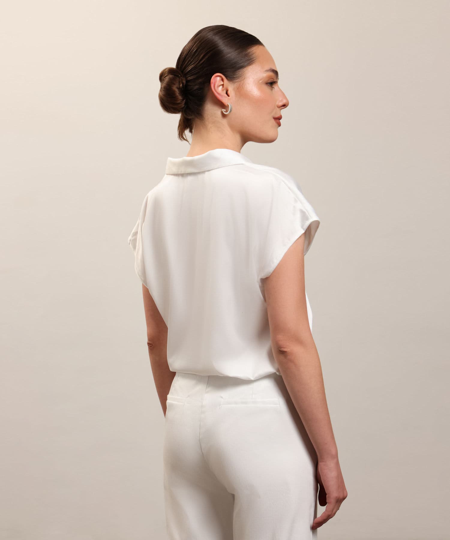 Blusa Dalia de Noche blanco para mujer, vista 4