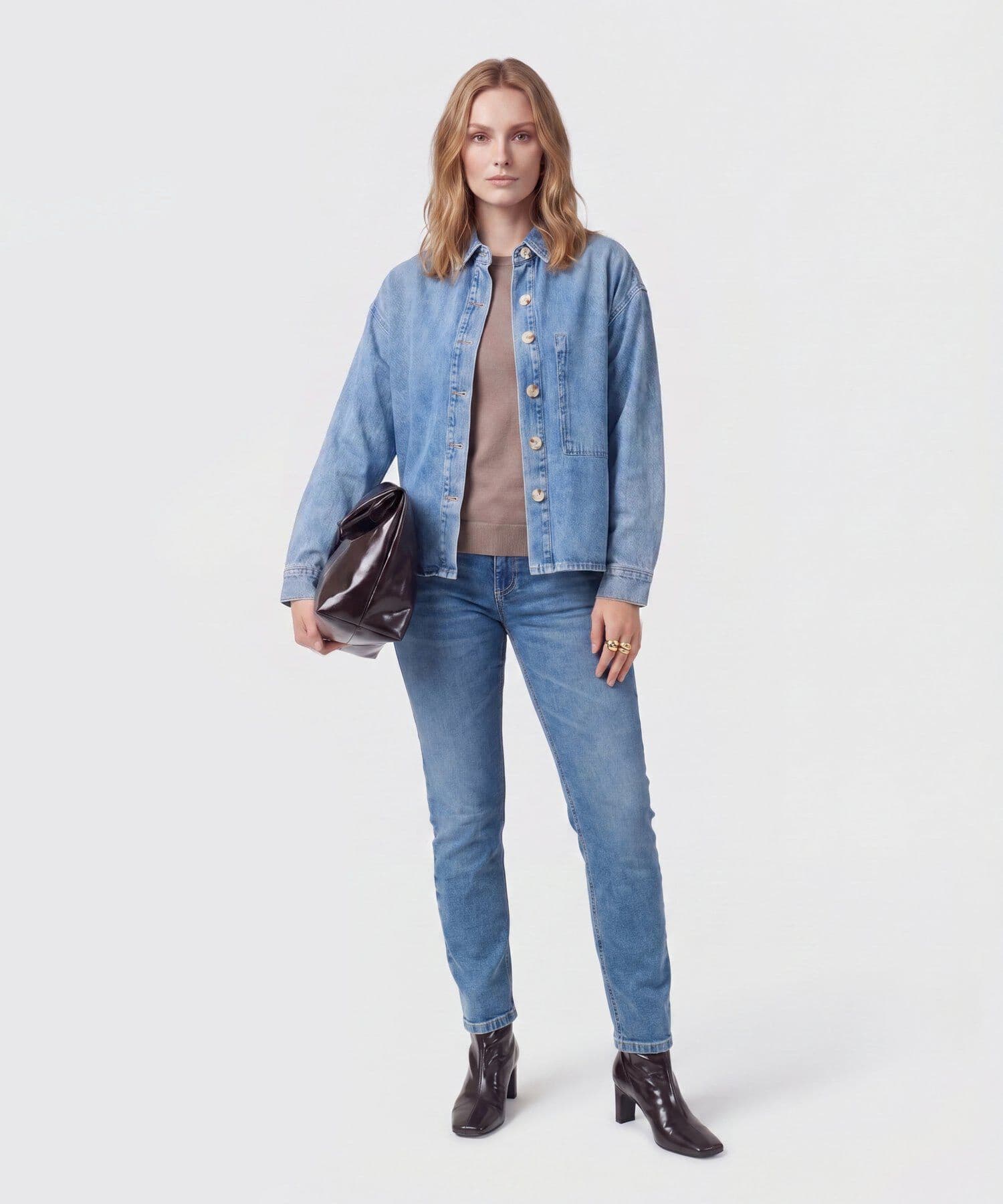 Jean Lumbre Edición Lino azul marino para mujer, vista 2