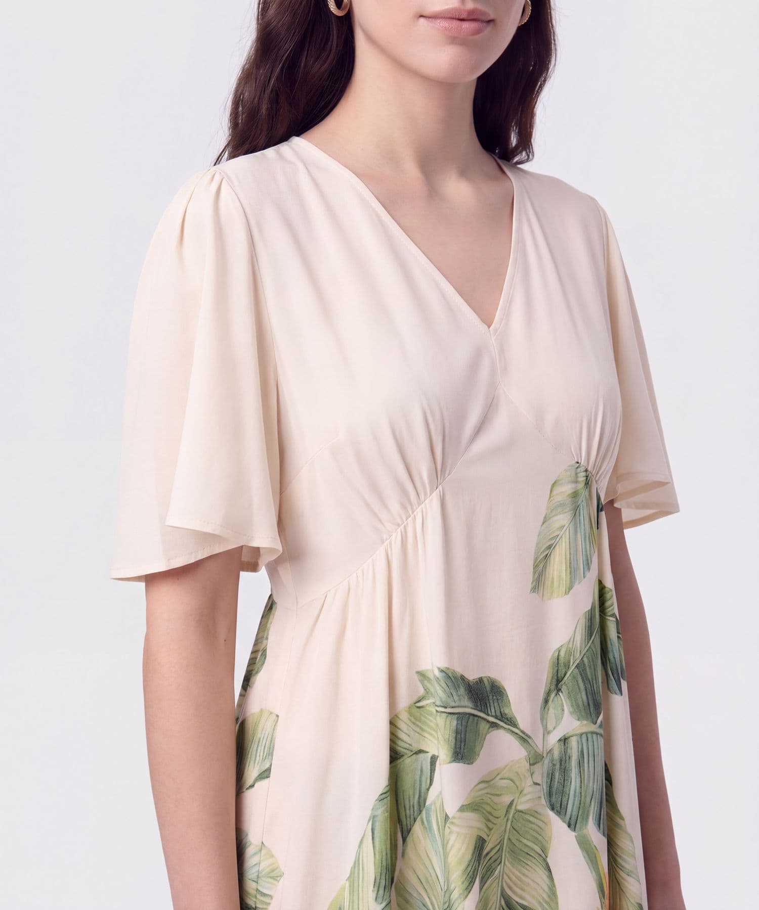 Vestido Niebla Relajado verde oliva para mujer, vista 2