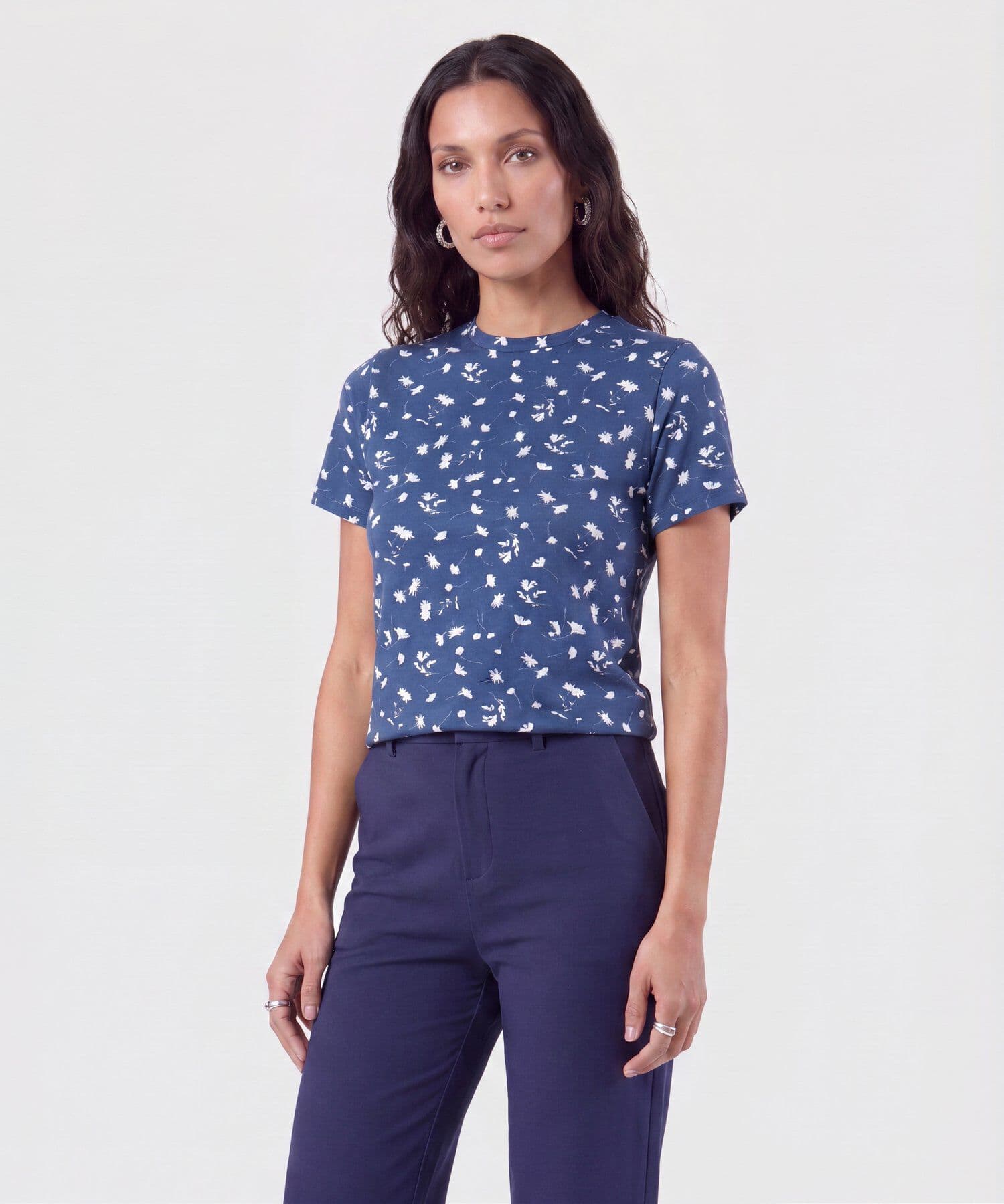 Camiseta Alba Suave azul marino para mujer, vista principal