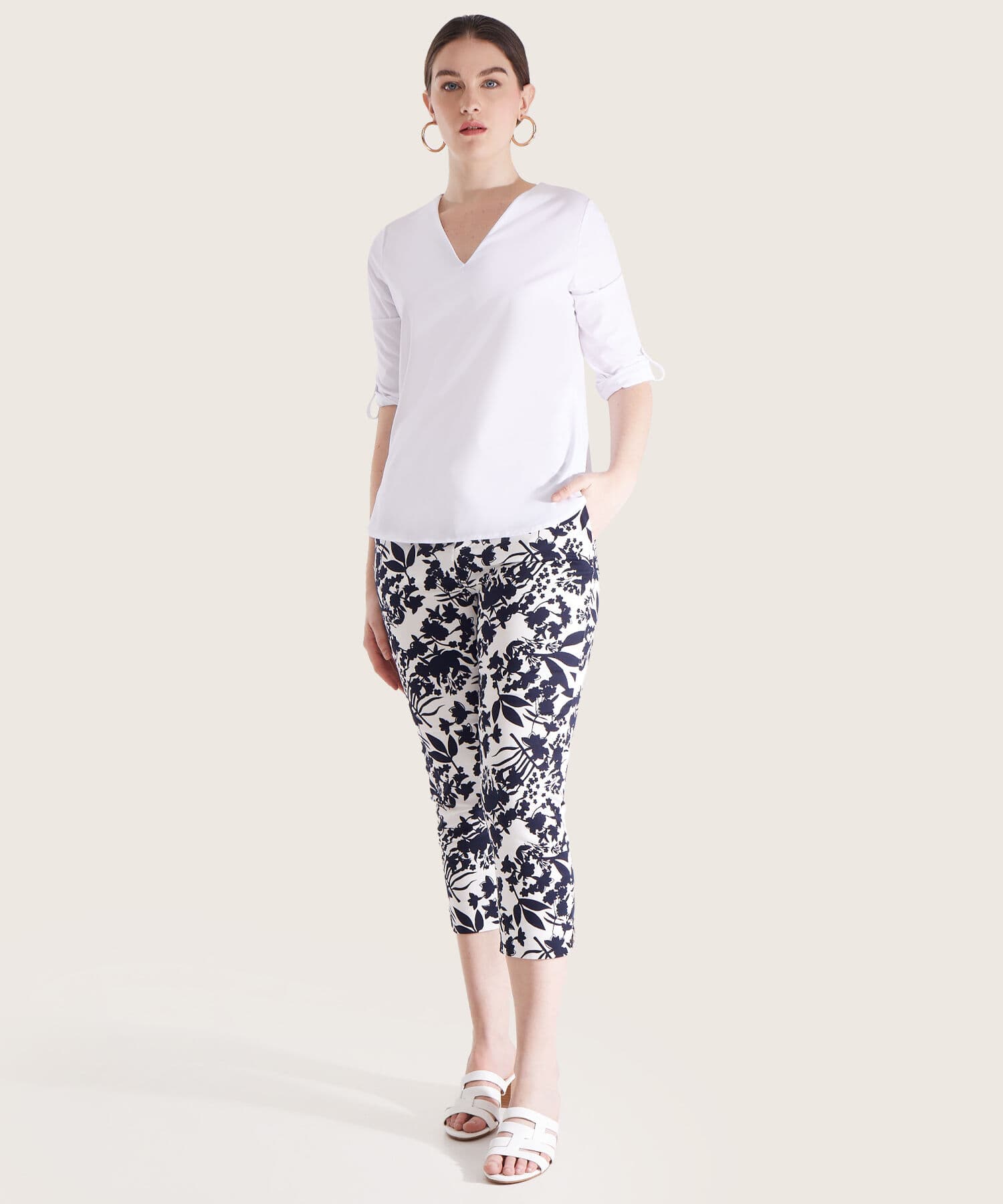 Pantalón Laguna Edición Lino blanco para mujer, vista 2